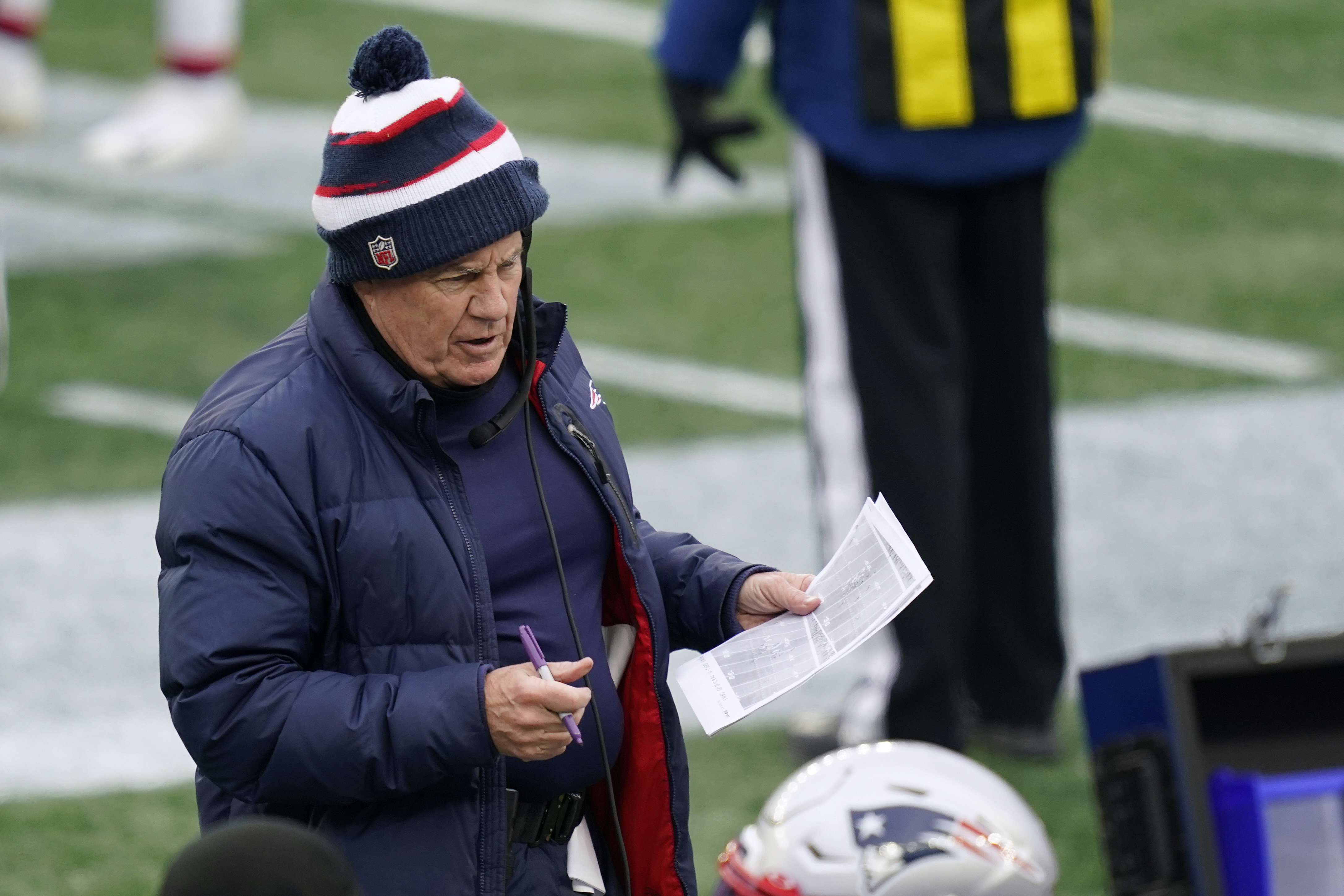 Bill Belichick on the sidelines during a game against the Jets earlier this month.