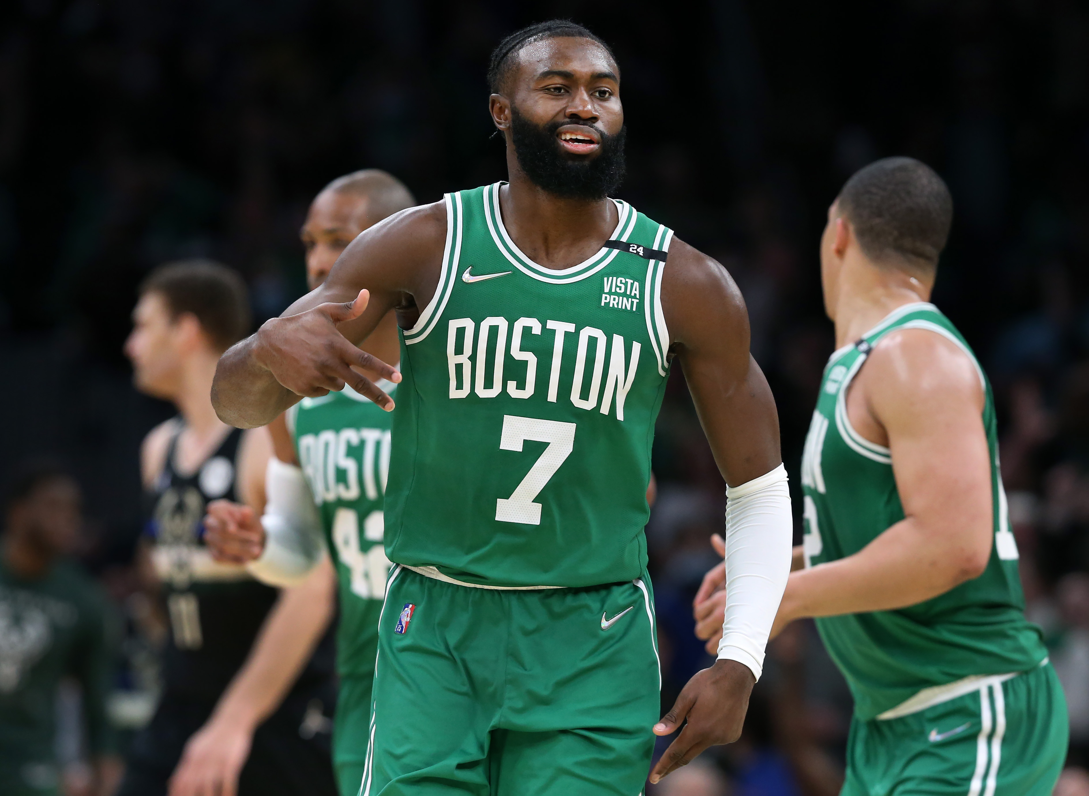 Jaylen Brown, Jayson Tatum lead way as Celtics tie series with Bucks