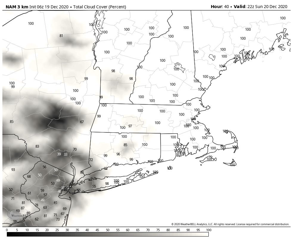 Clouds are in the forecast for Sunday evening.