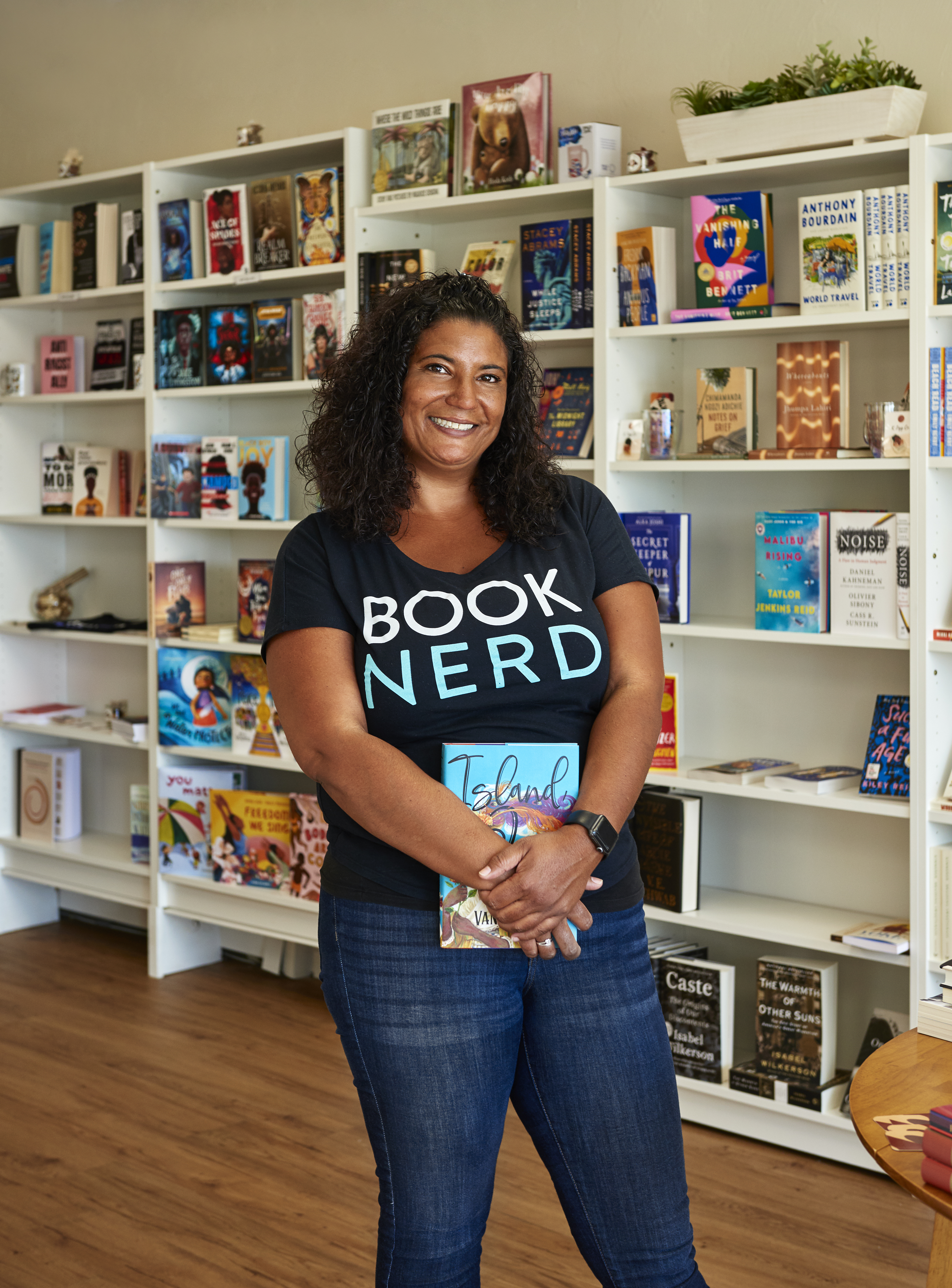 Stefanie Corbin, owner of Footprints Cafe in Buzzards Bay, on mainland side of Bourne. 2021