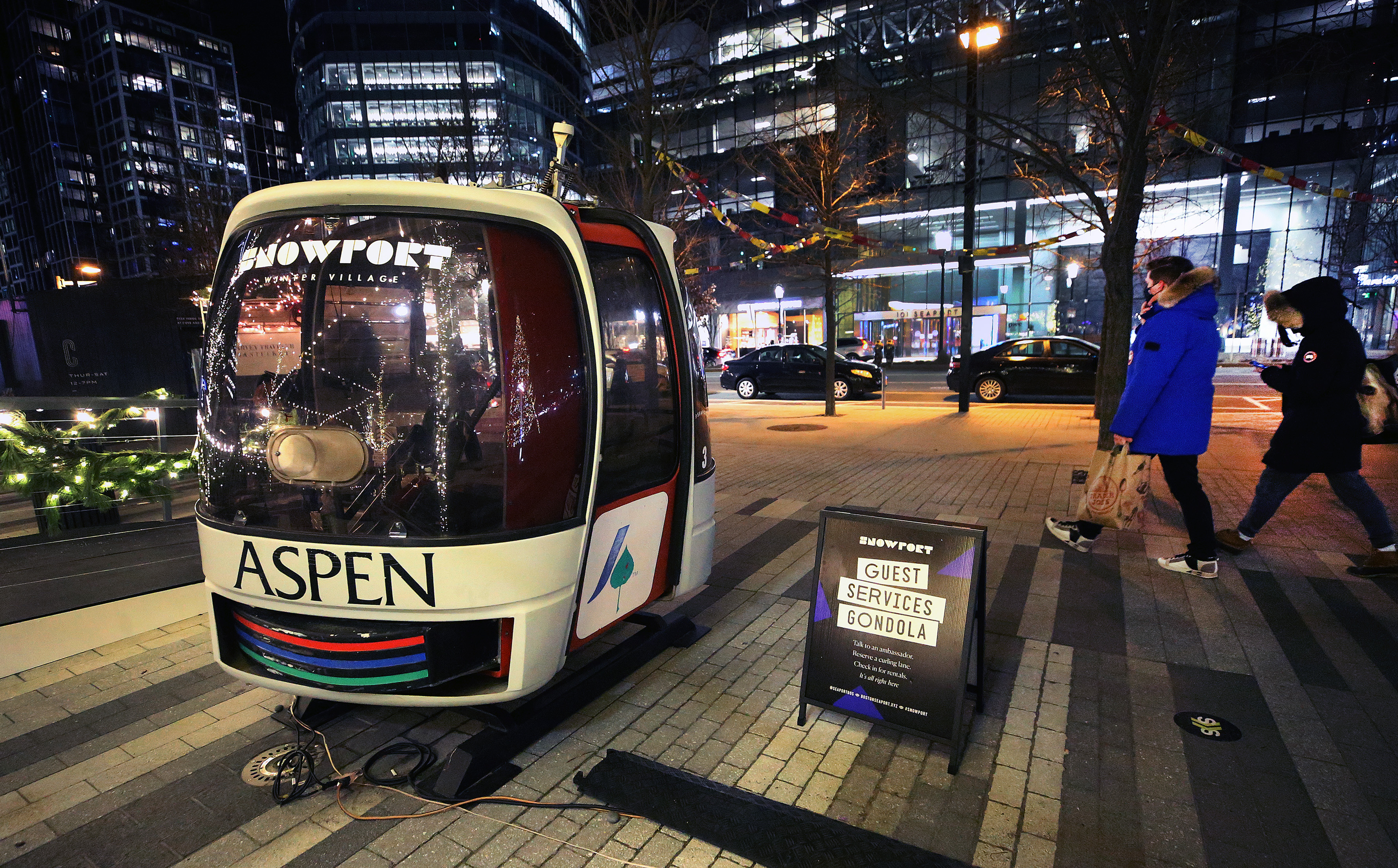 The "Guest Services Gondola" in the Seaport.