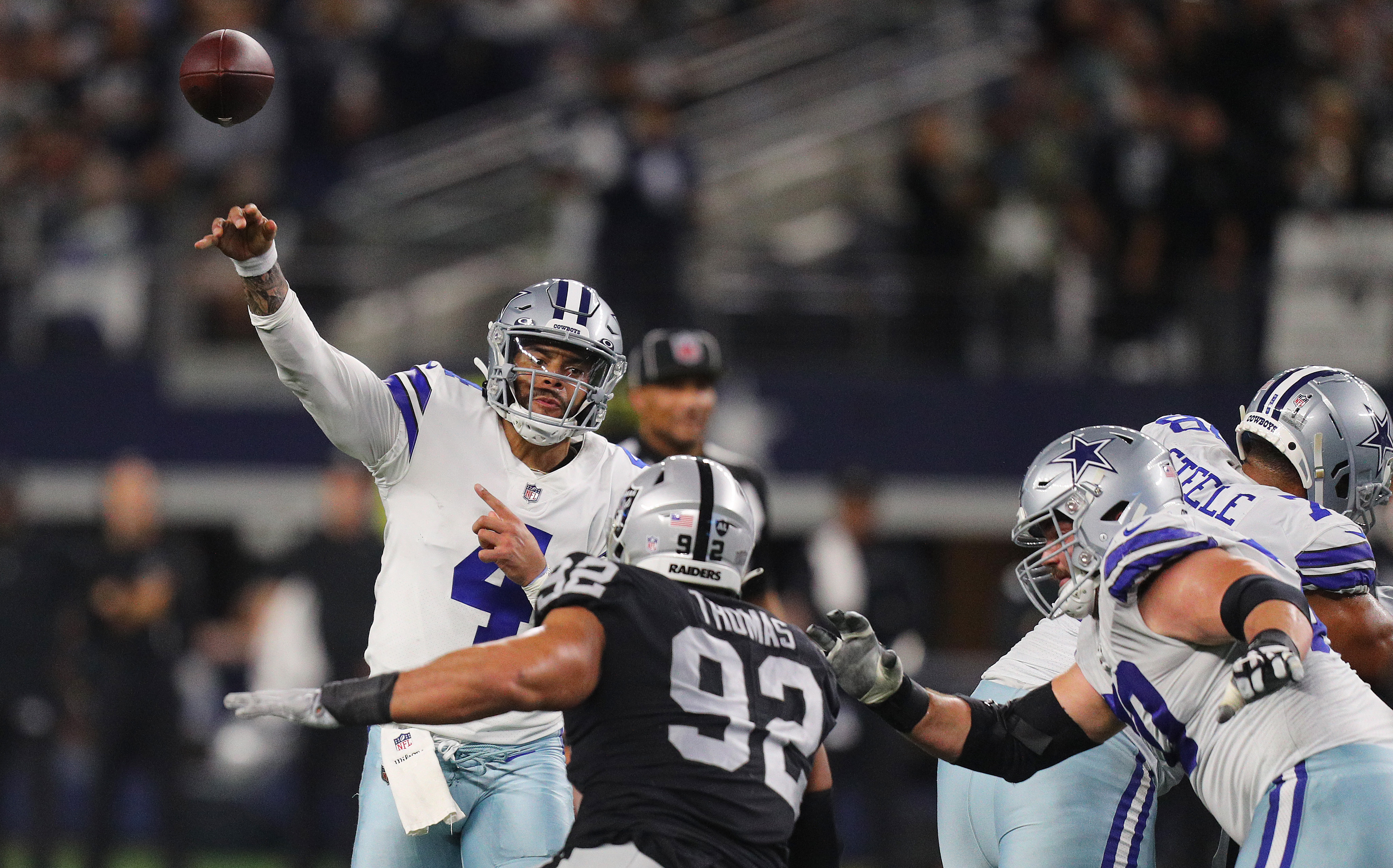 Raiders beat Cowboys 36-33 in OT on field goal after penalty