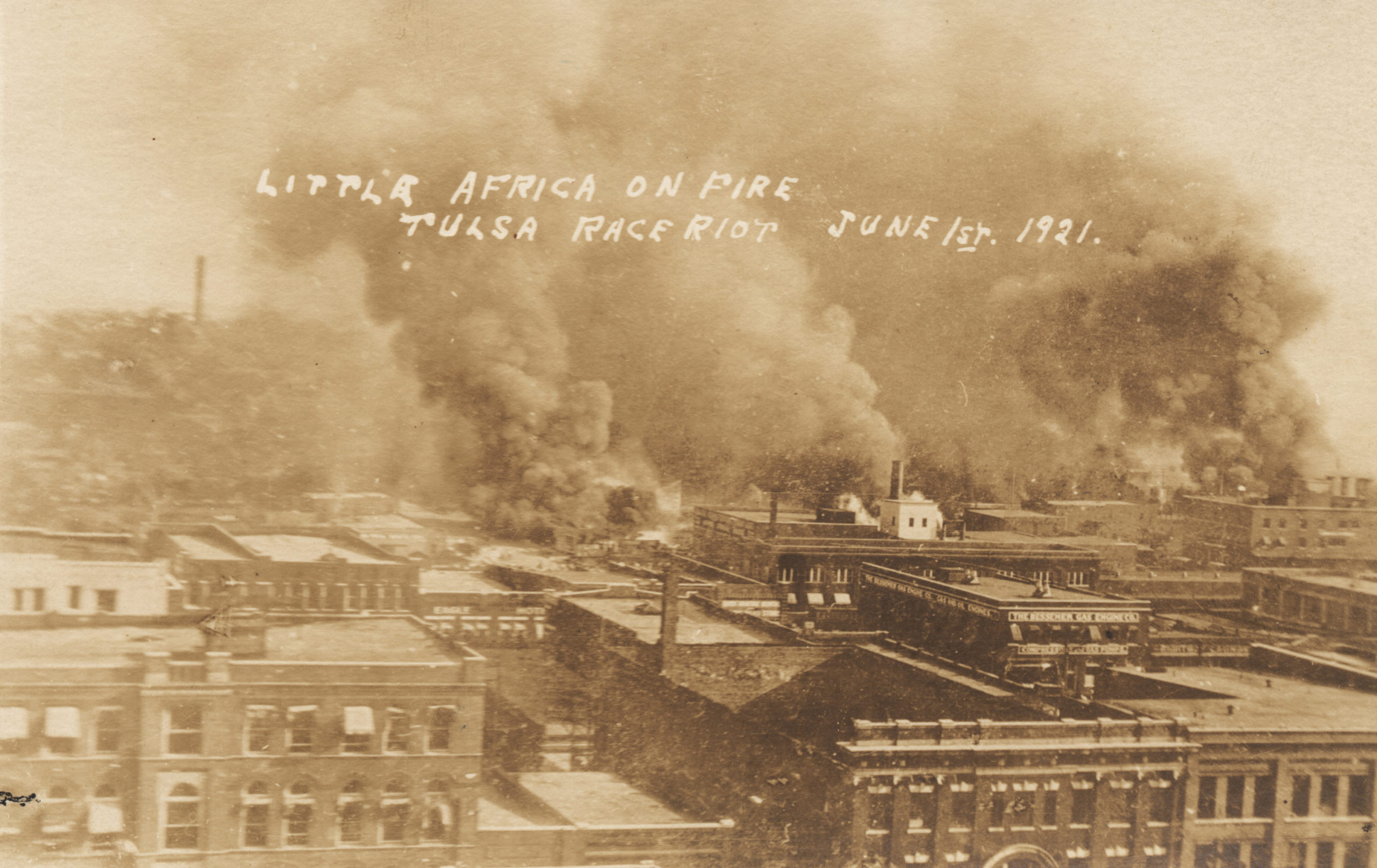 “Little Africa on fire, Tulsa Race Riot, June 1, 1921,” from "Tulsa: The Fire and the Forgotten."