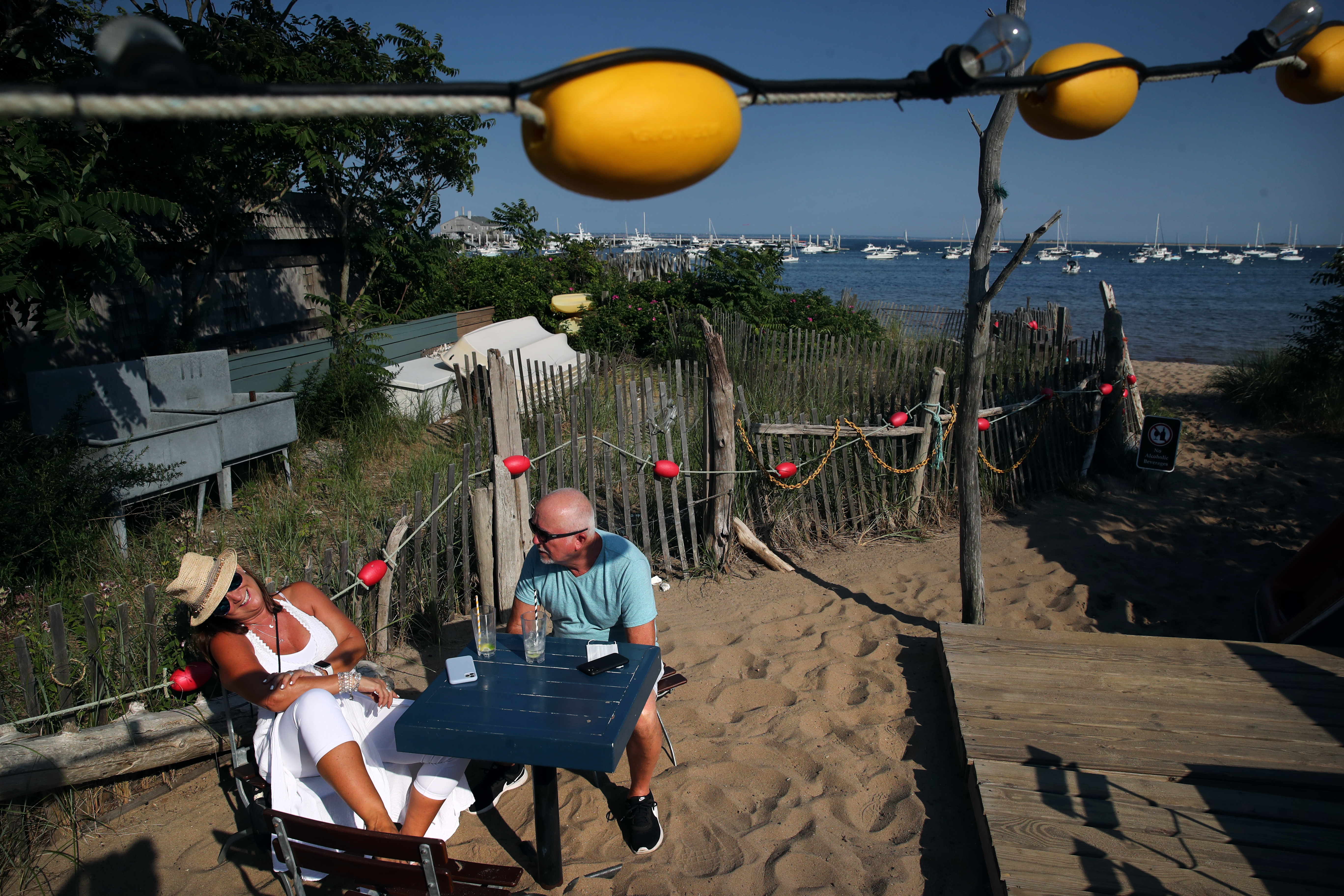 Jean Gulbrand and her husband David Amaral had a drink at the Canteen August 06, 2021.