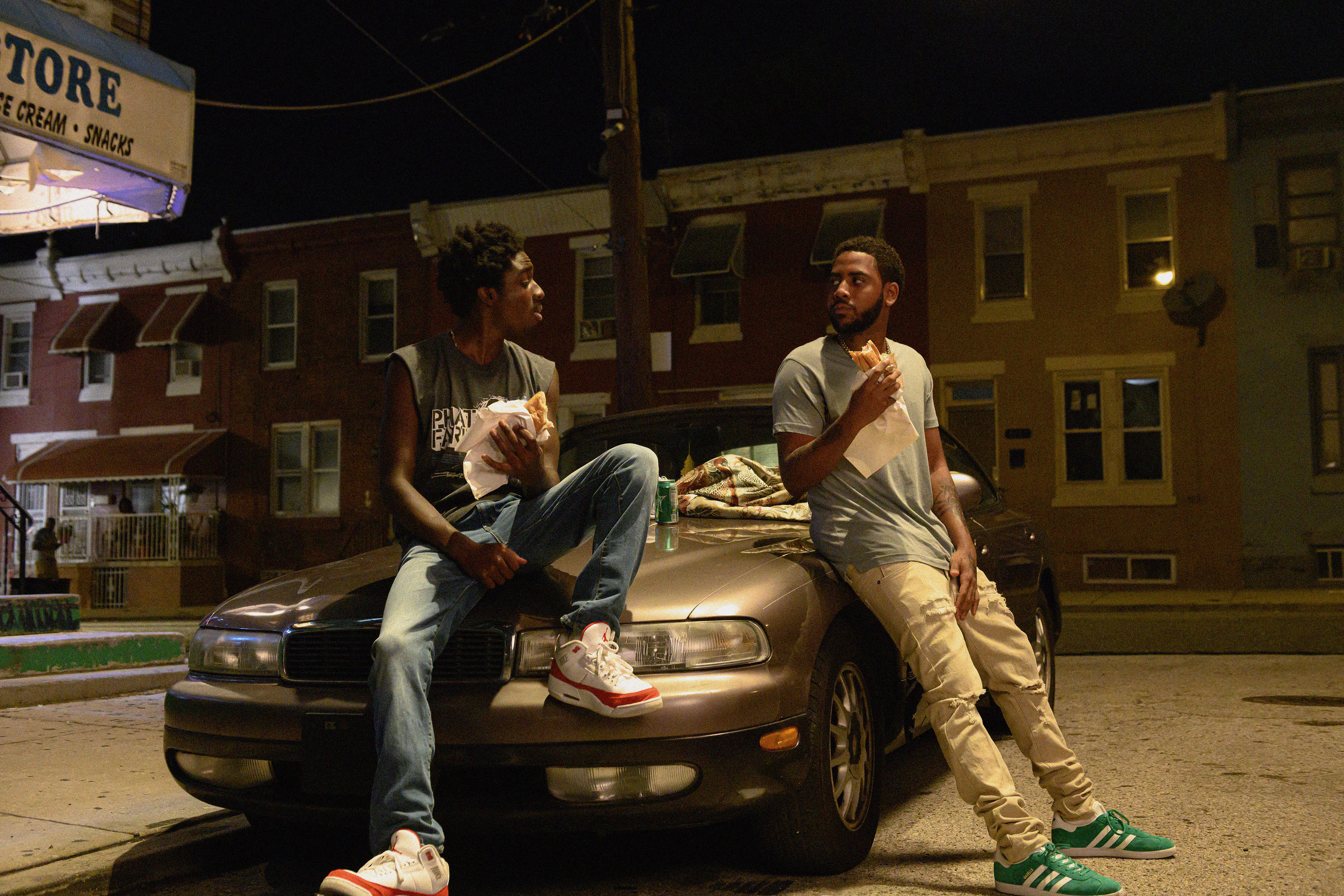 Caleb McLaughlin (left) and Jharrel Jerome in "Concrete Cowboys."