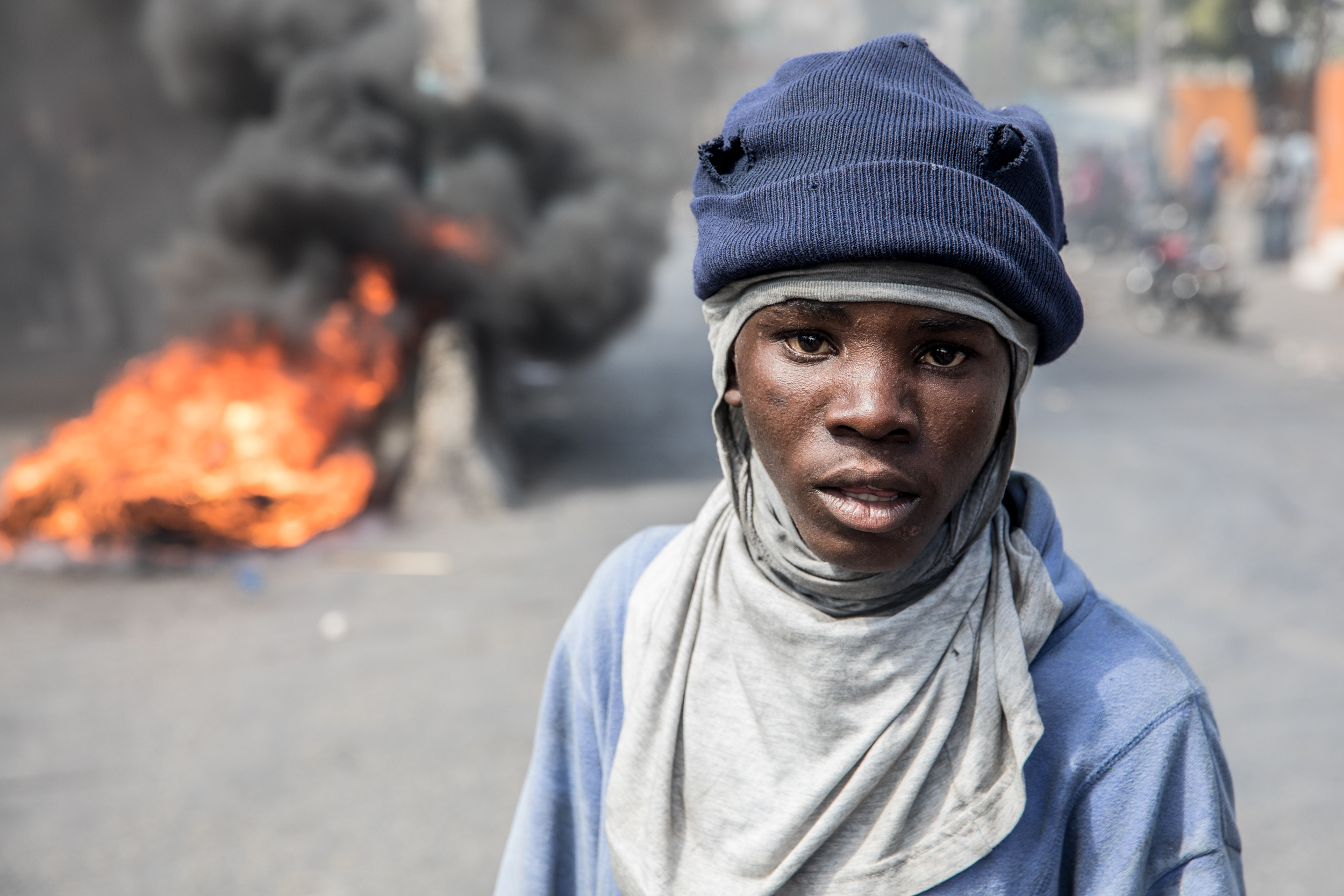 Several thousand people demonstrated on Feb.14 to denounce a new dictatorship in Haiti and the international community's support for President Jovenel Moïse. The protesters were accusing Moïse of illegally extending his term.
