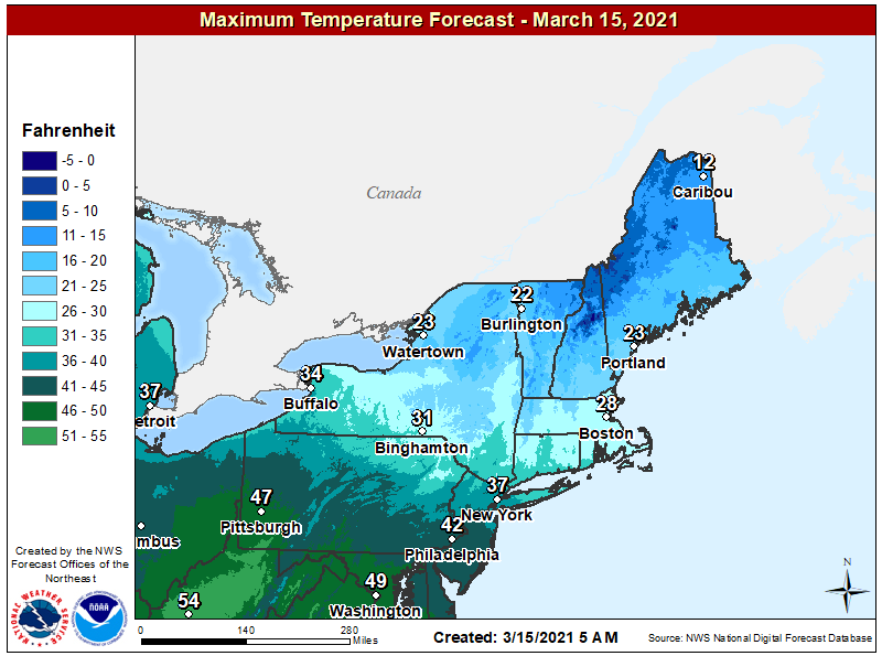 Temperatures are not forecast to reach freezing in Boston Monday.