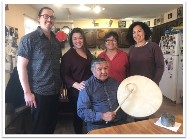 The show's Alaska Native collaborators and creators include (clockwise from left) Dewey Kk’oleyo Hoffman, Rochelle Adams, Adeline Peter Raboff, Princess Daazhraii Johnson, and Luke Titus.