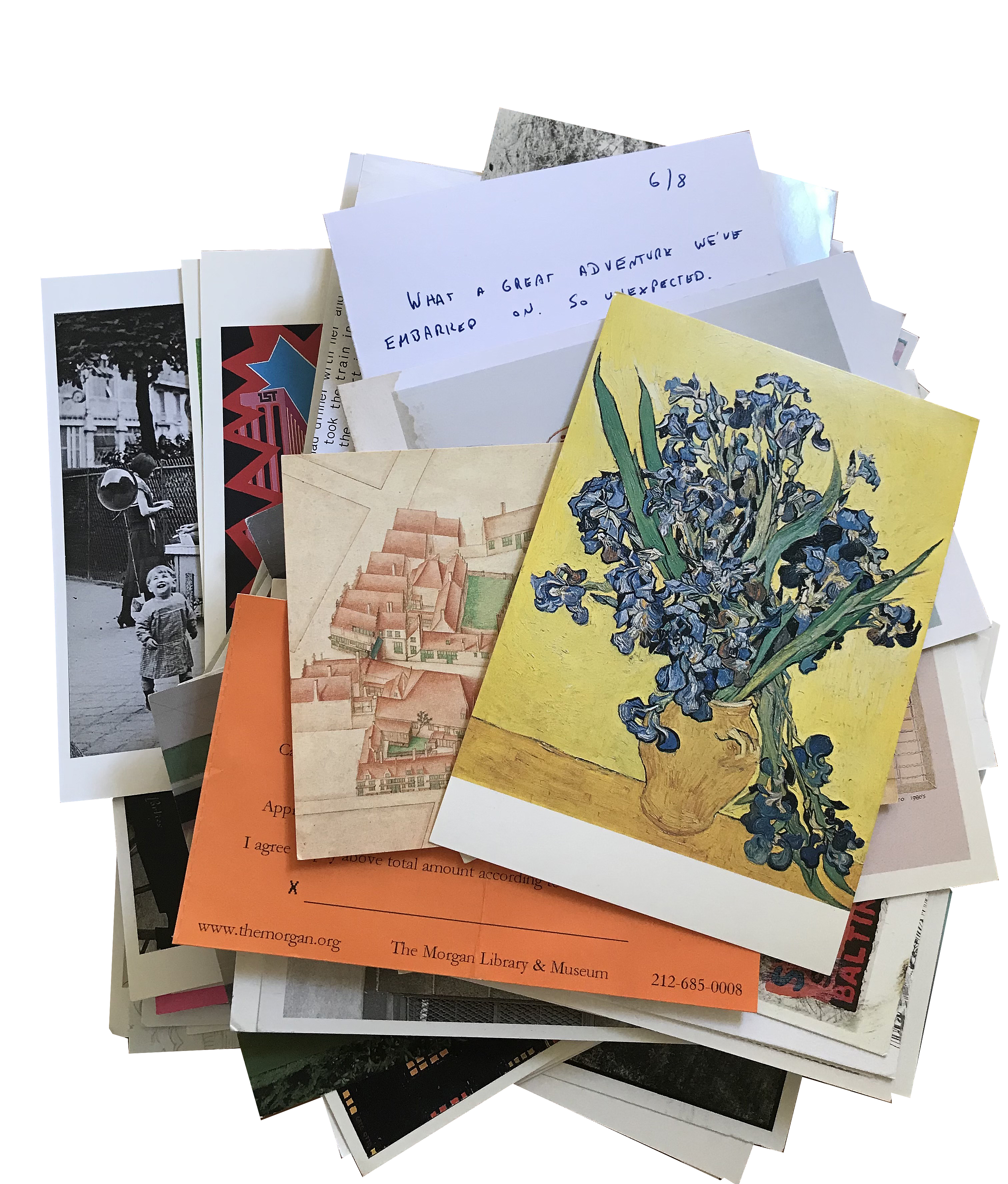 Clandestine notes shared between the writer and her husband.