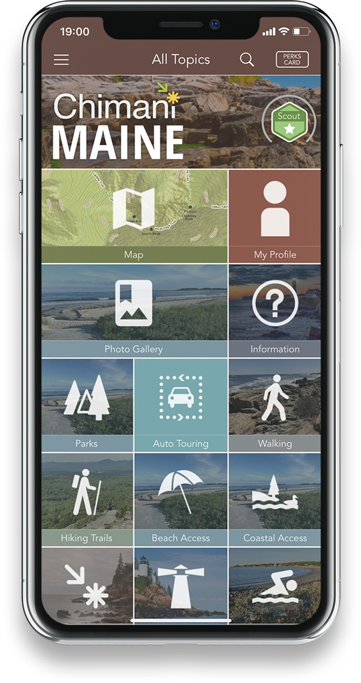 Maine's new outdoor recreation guide created by Chimani.