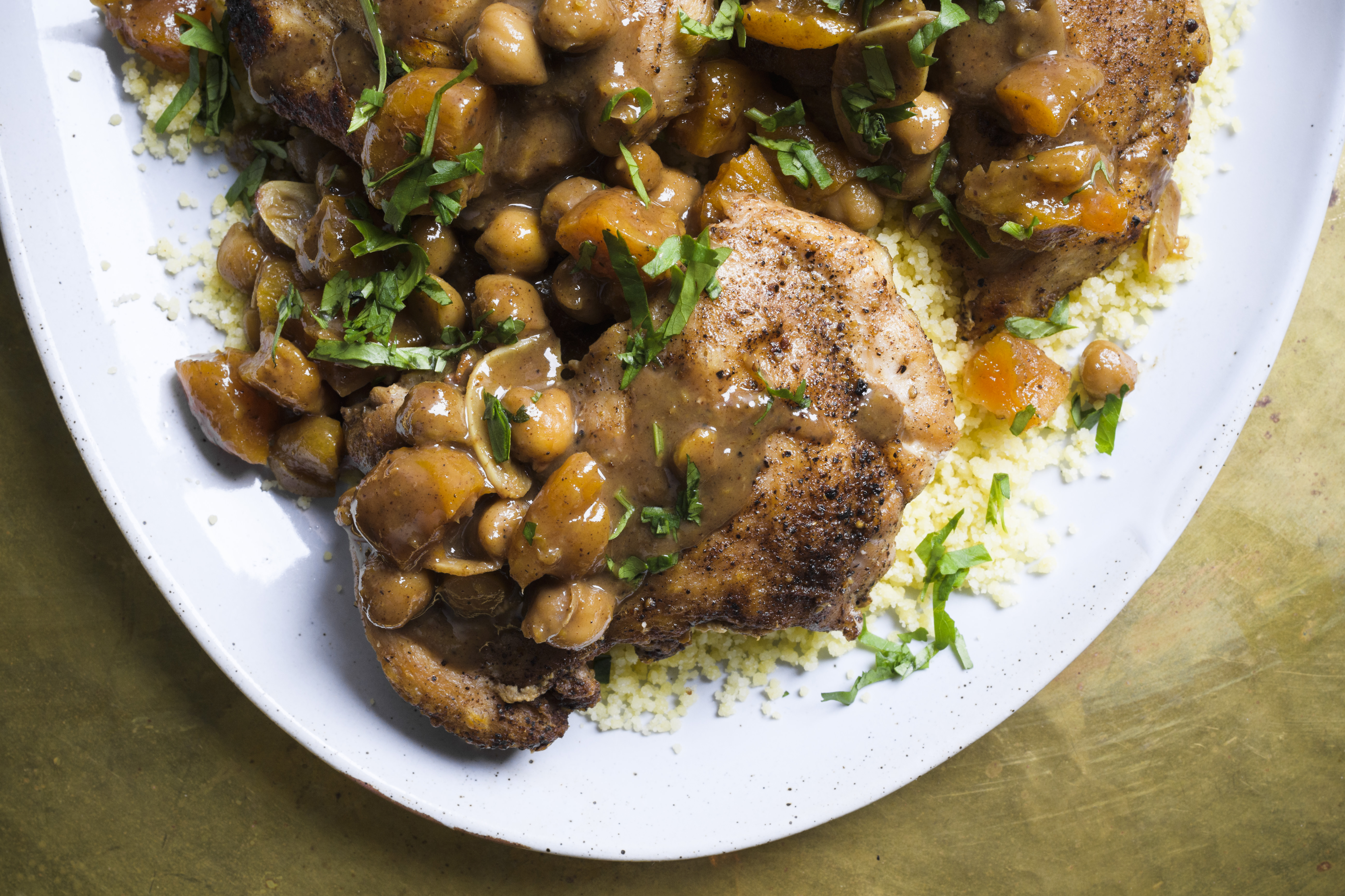 Moroccan-Style Braised Chicken and Chickpeas