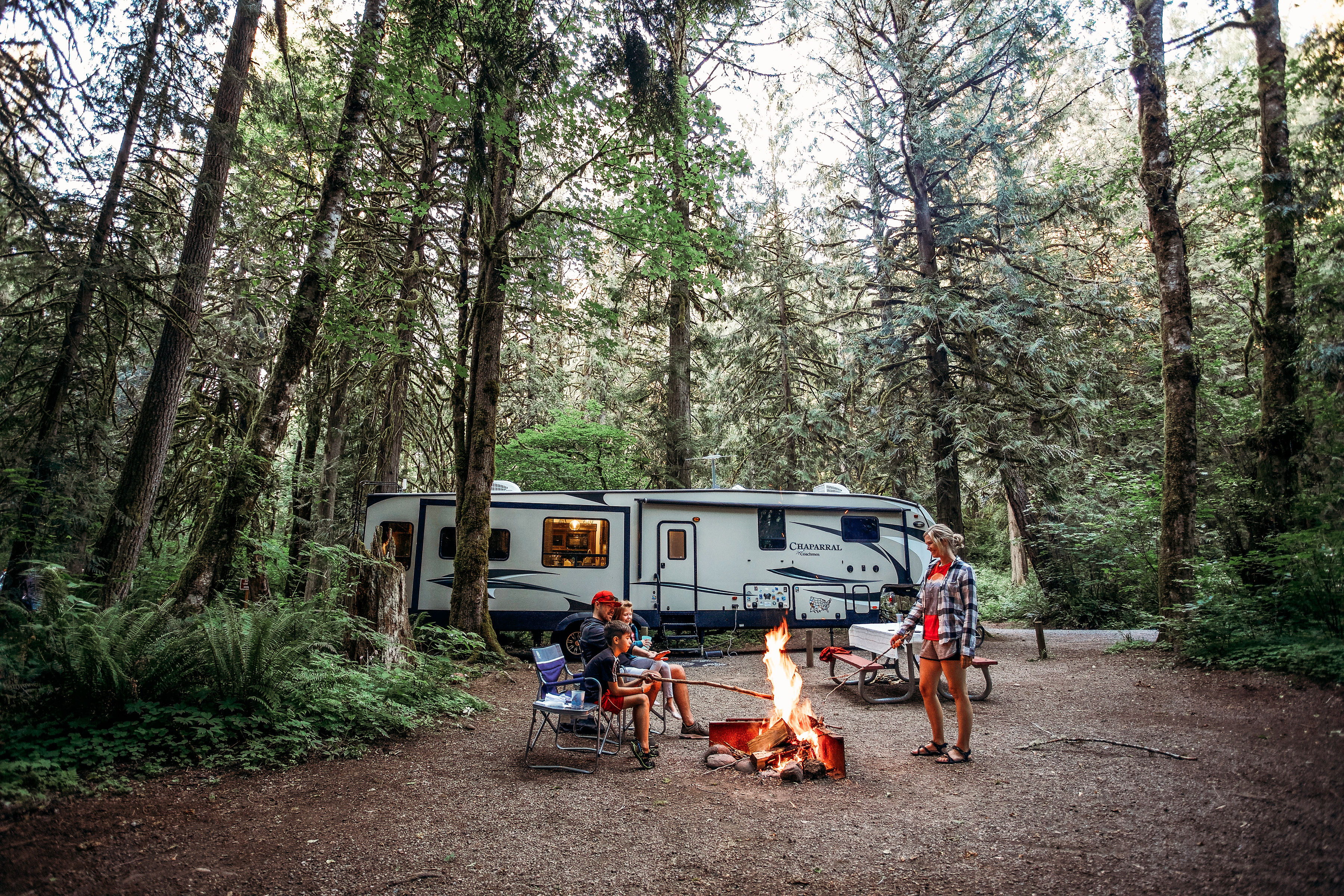 RV camping is a great way for families to enjoy the outdoors and spend time together.