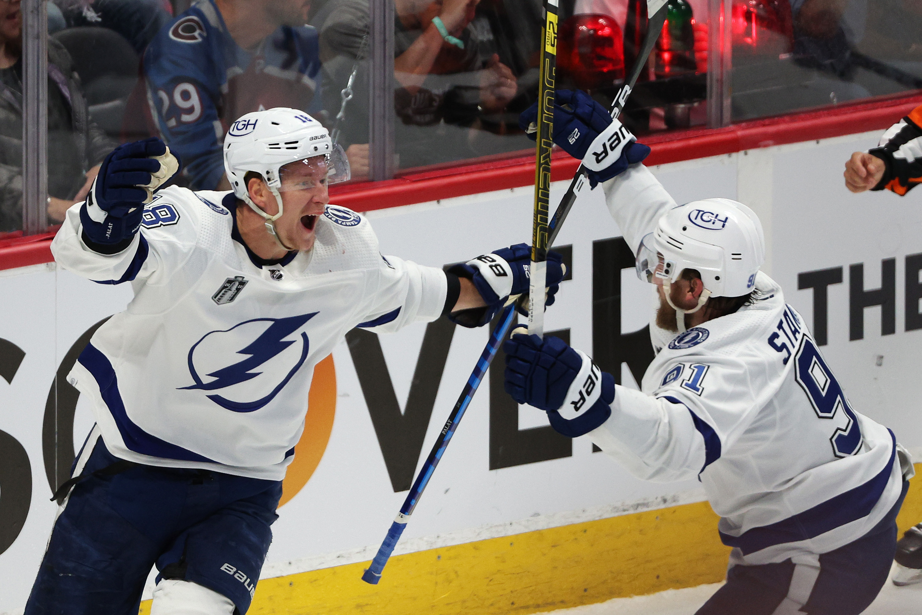 Tampa Bay Lightning Ondrej Palat 18 Home 2022 Stanley Cup Final