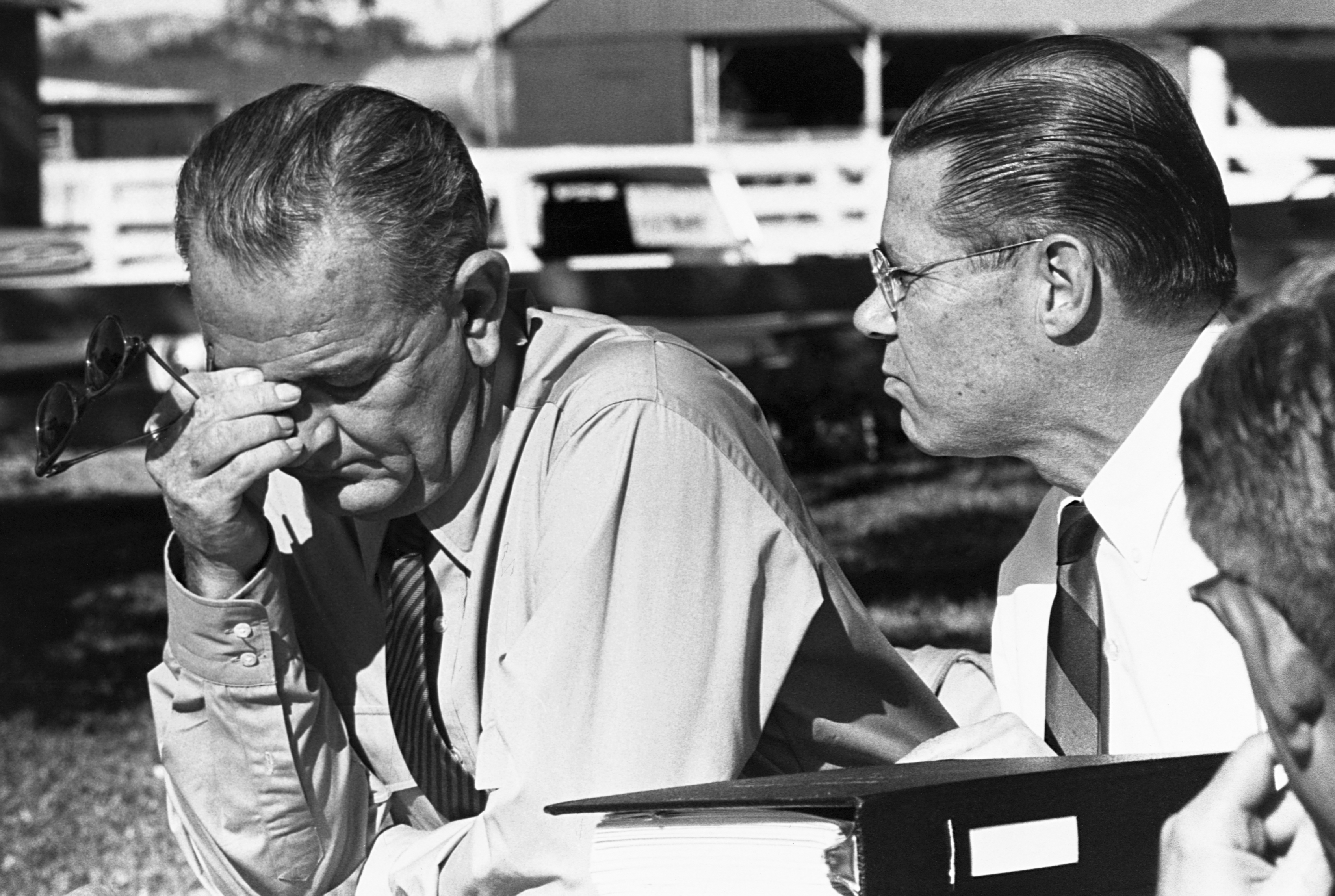 While hosting Defense Secretary Robert McNamara at the LBJ Ranch in 1964, President Lyndon B. Johnson reacted to news of new problems in Vietnam.