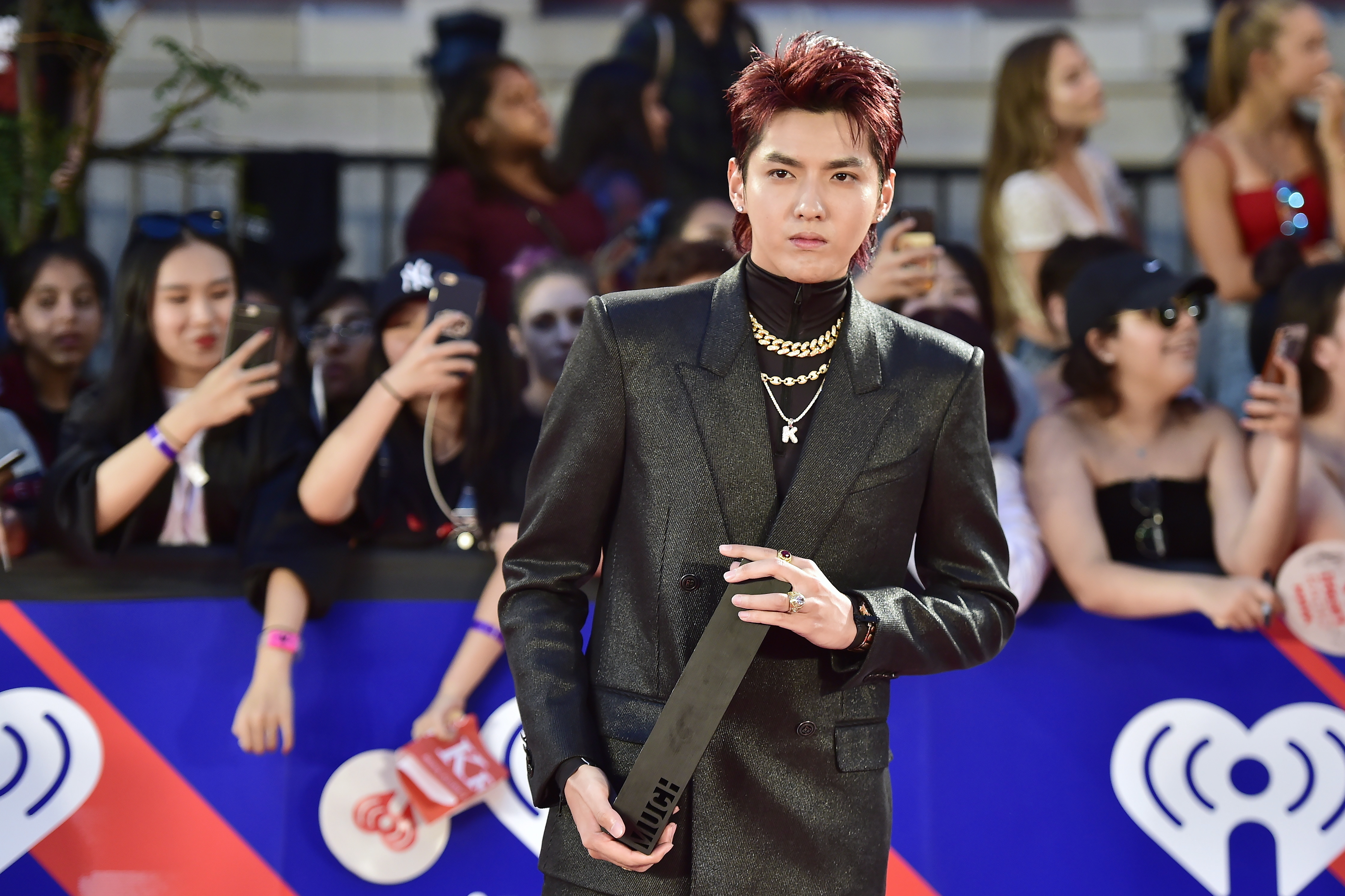 Chinese-Canadian actor, rapper, singer, record producer, and model Kris Wu  attends an activity of anti-dandruff shampoo brand CLEAR, dressing in black  suit, Shanghai, China, June 10 2020. (Photo by Stringer/ChinaImages/Sipa  USA Stock