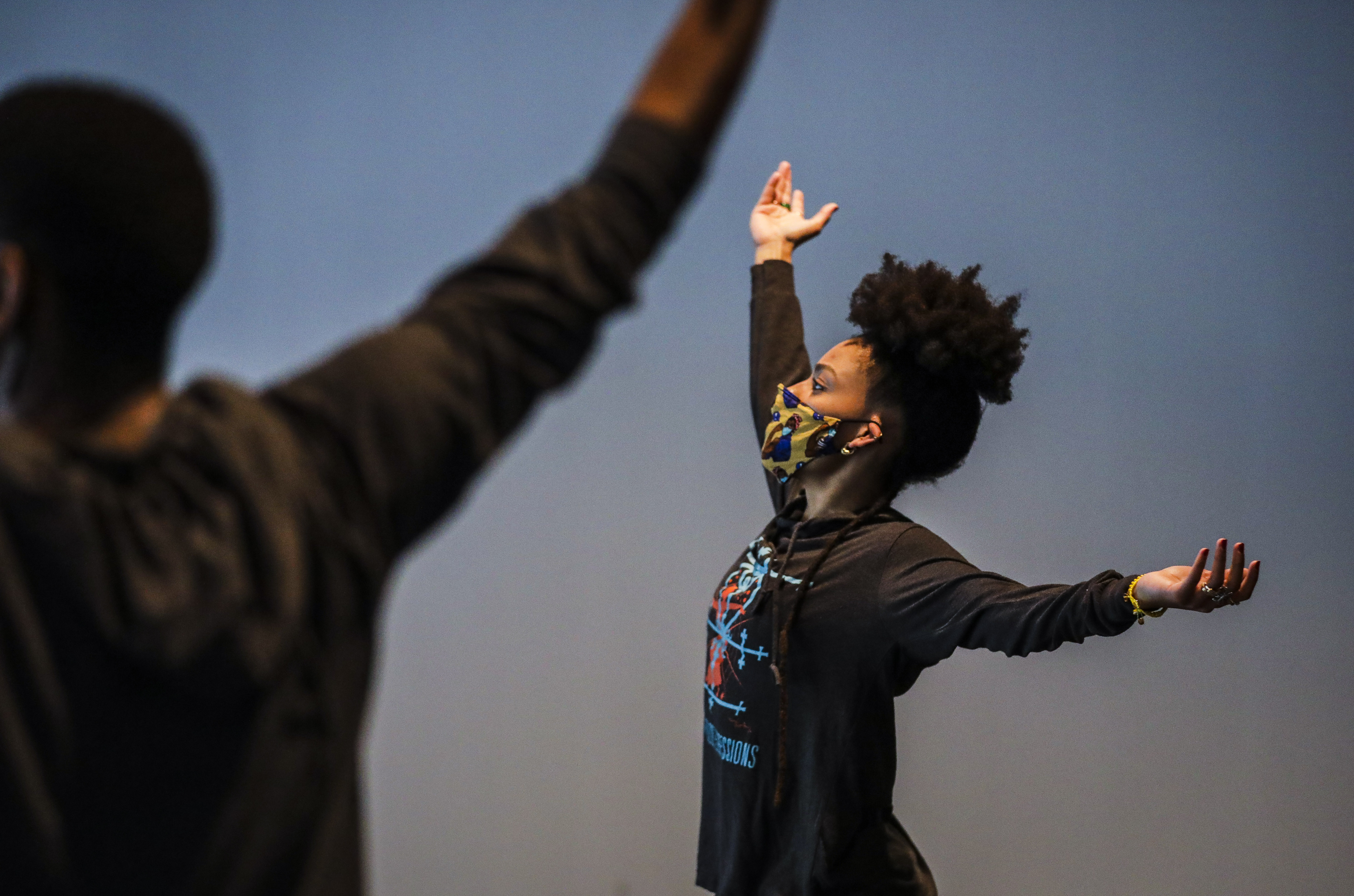 Jean Appolon Expressions dancer Nadia Issa rehearsed at Complex@Canal.