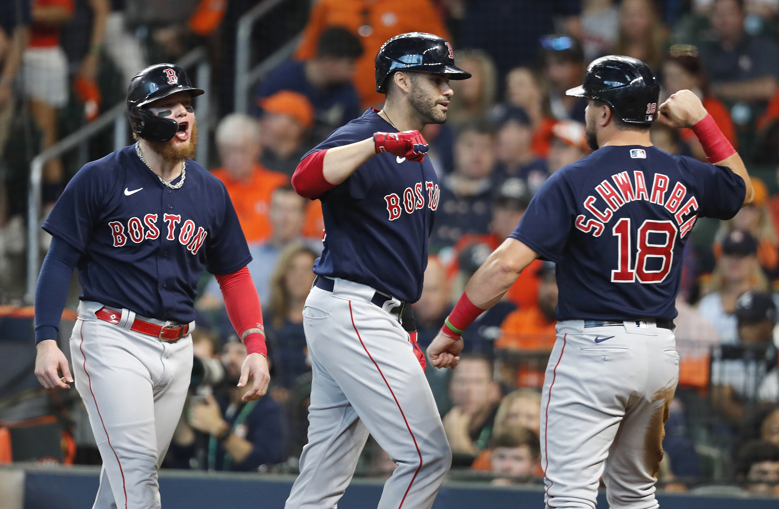 We Know We Have To Score A Lot Of Runs Two Grand Slams Propel Red Sox To A Game 2 Victory And Now The Alcs Is Tied - The Boston Globe