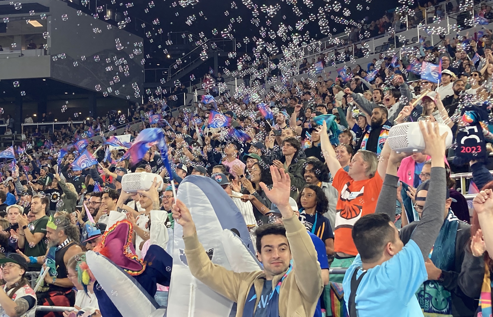 Soccer fans pack into Snapdragon Stadium to celebrate MLS coming