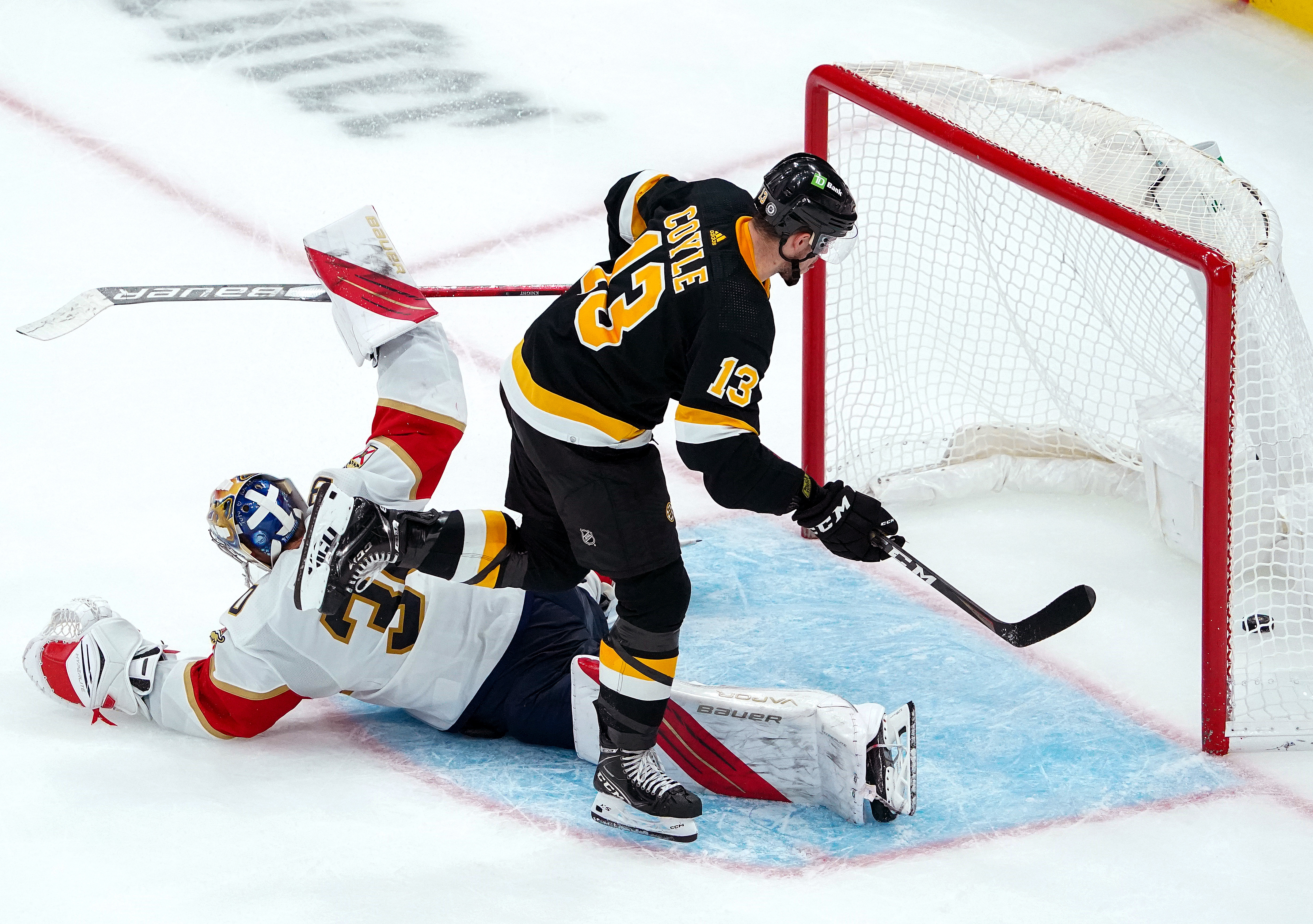 Coyle takes center stage for undermanned Bruins in Game 3 win