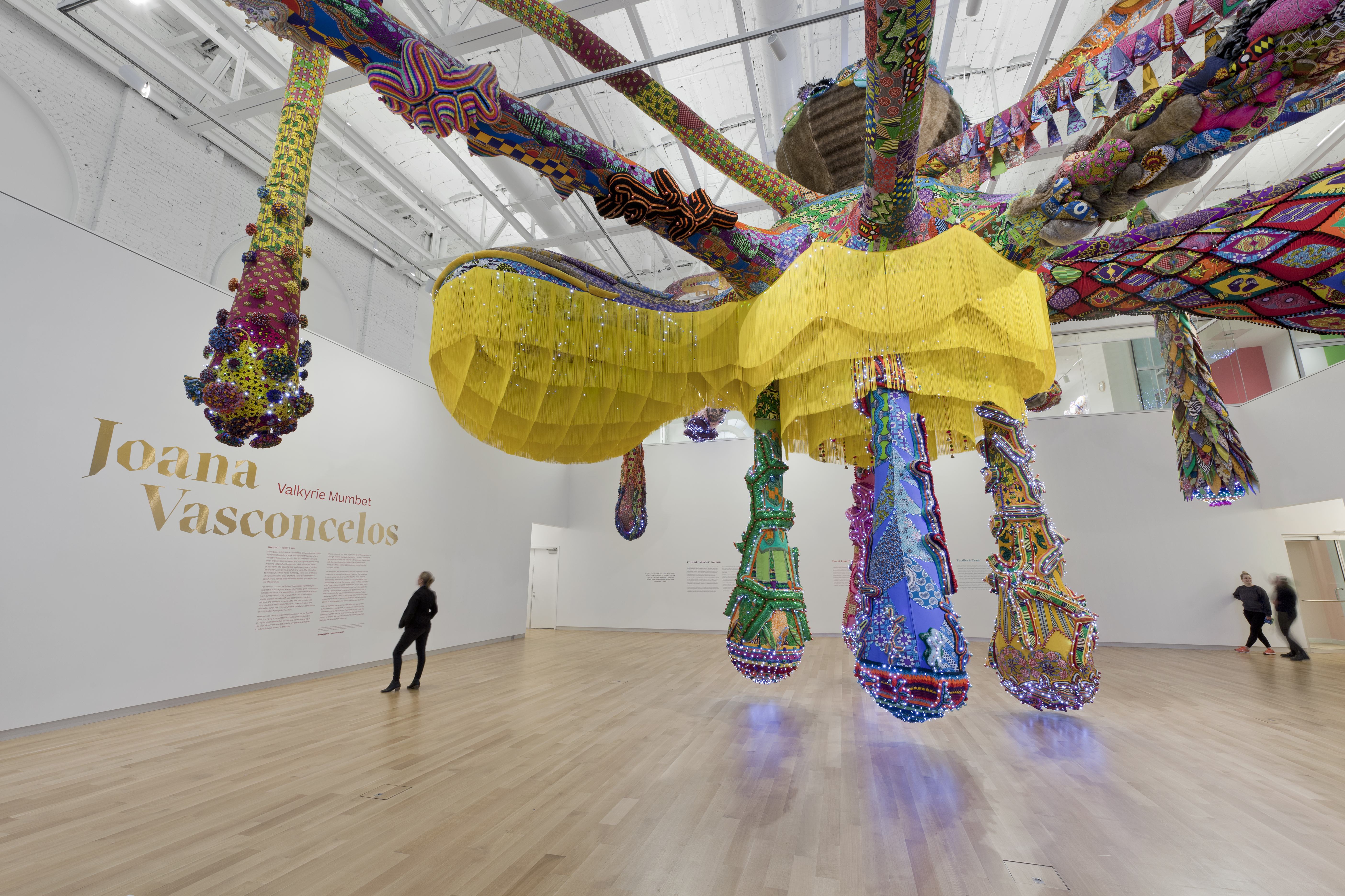Joana Vasconcelos's "Valkyrie Mumbet" is on view at the newly reopened MassArt Art Museum once again.