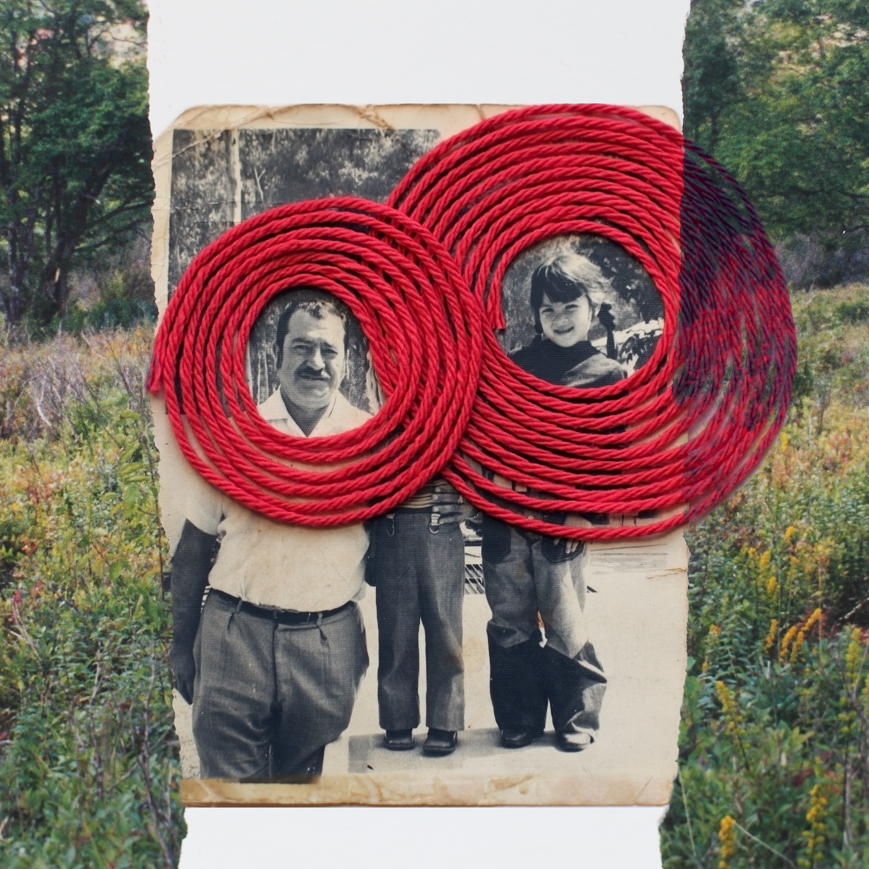 "Mi abuelo y yo (My Grandfather and I)," a “digital photo collage” by Claudia Ruiz Gustafson