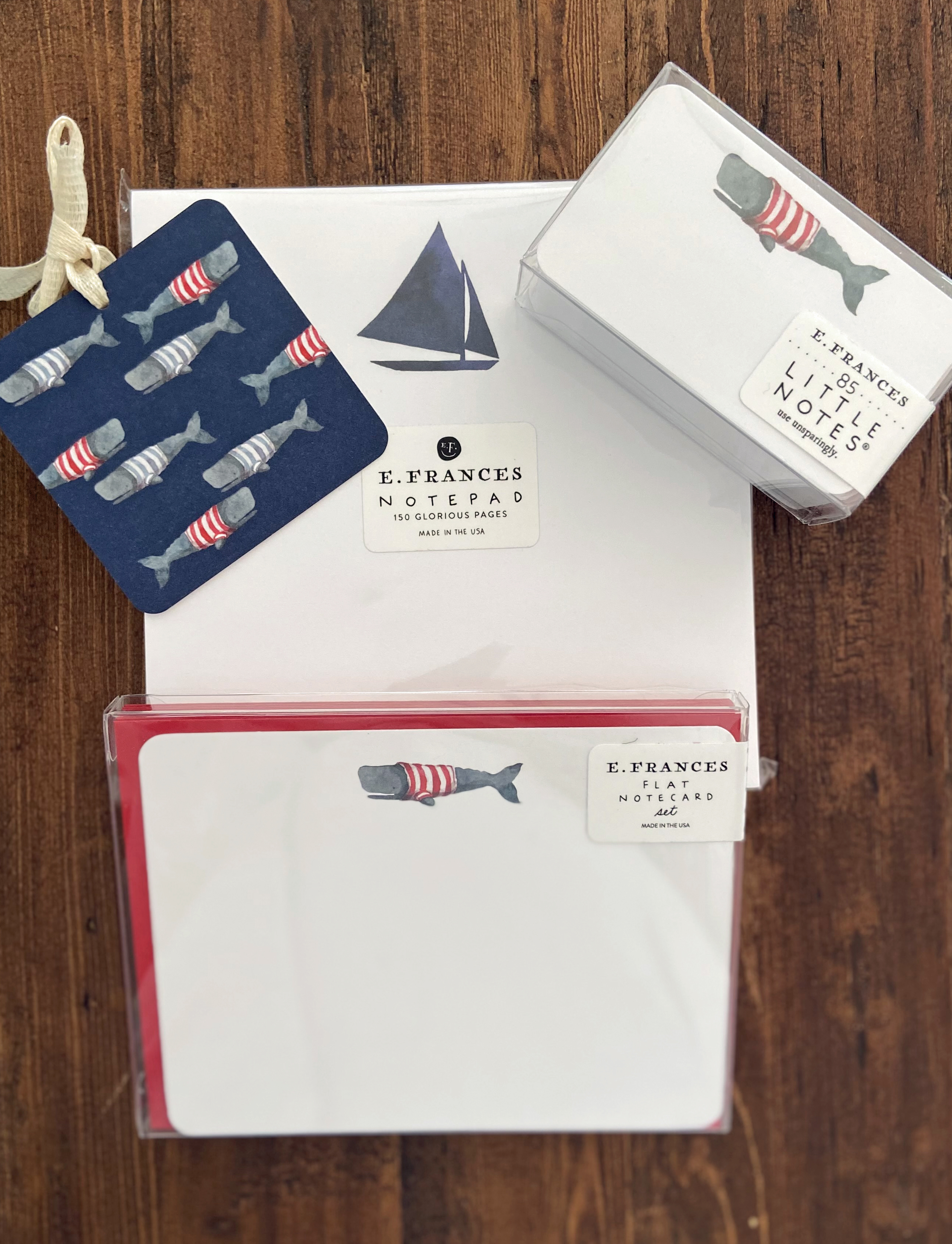 A pack of whimsical note cards from E. Frances Paper.