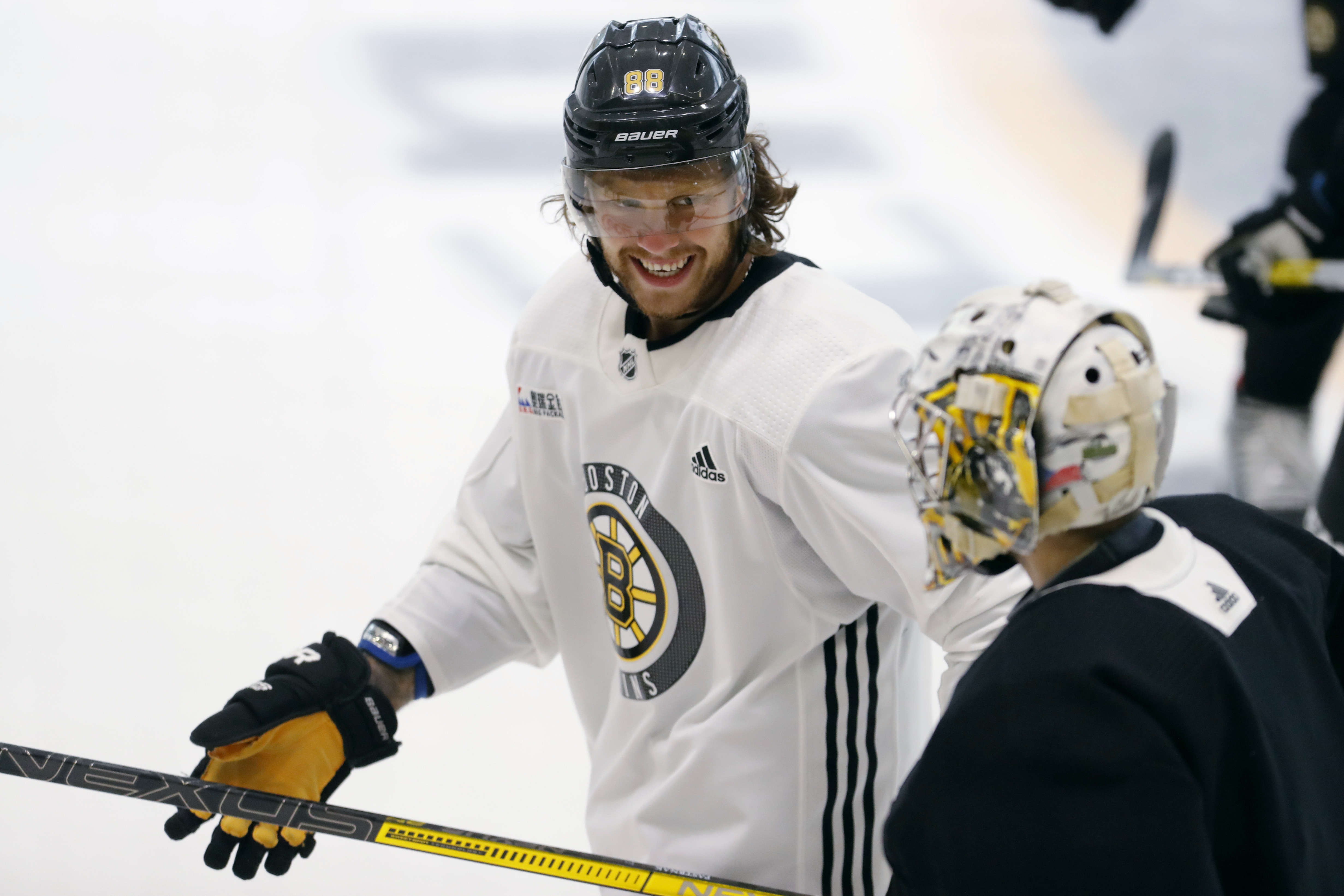 A happy and healthy David Pastrnak would go a long when when measuring the Bruins' Cup chances.