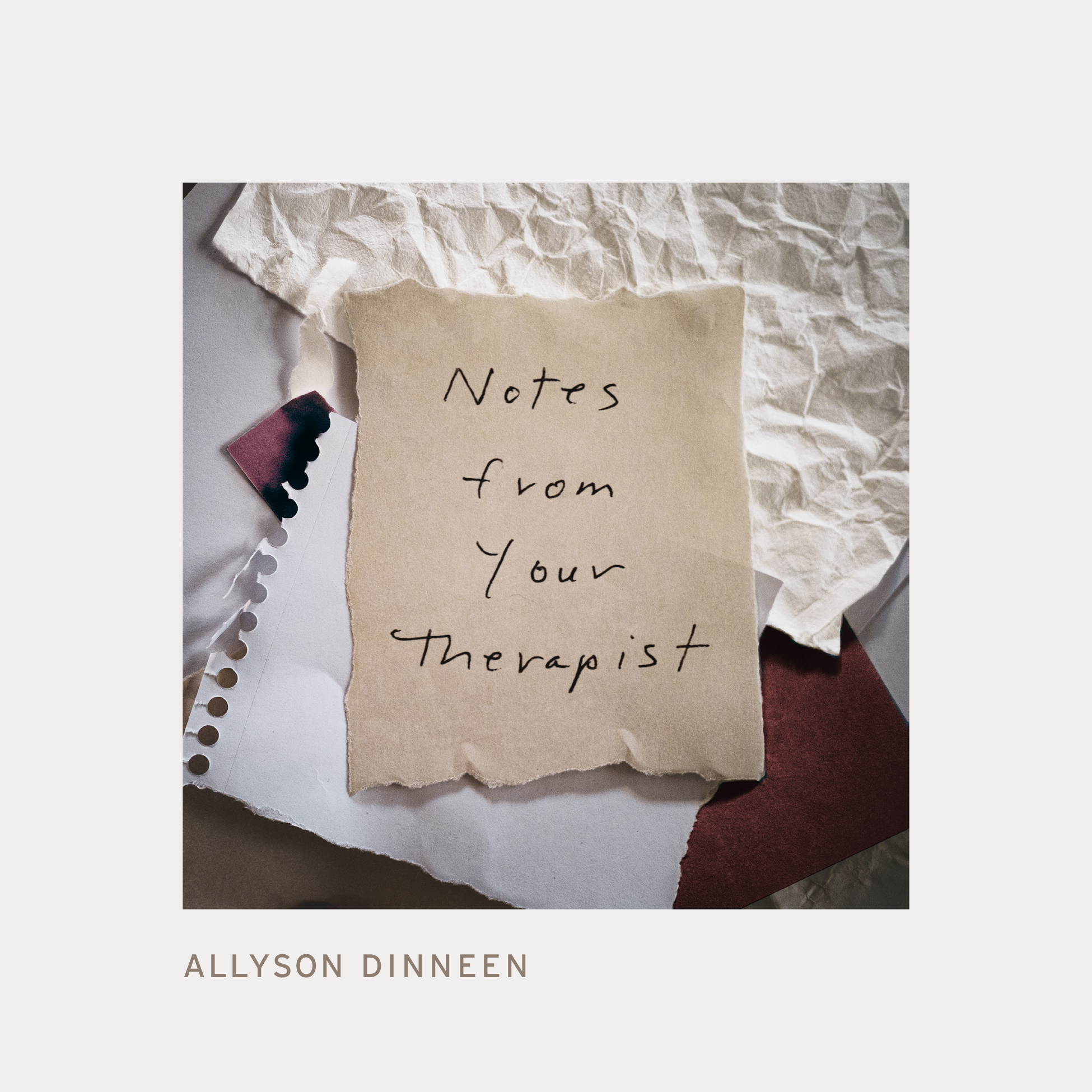 Allyson Dinneen's book, "Notes From Your Therapist," echoes the type of handwritten, heartfelt advice found on her Instagram account.