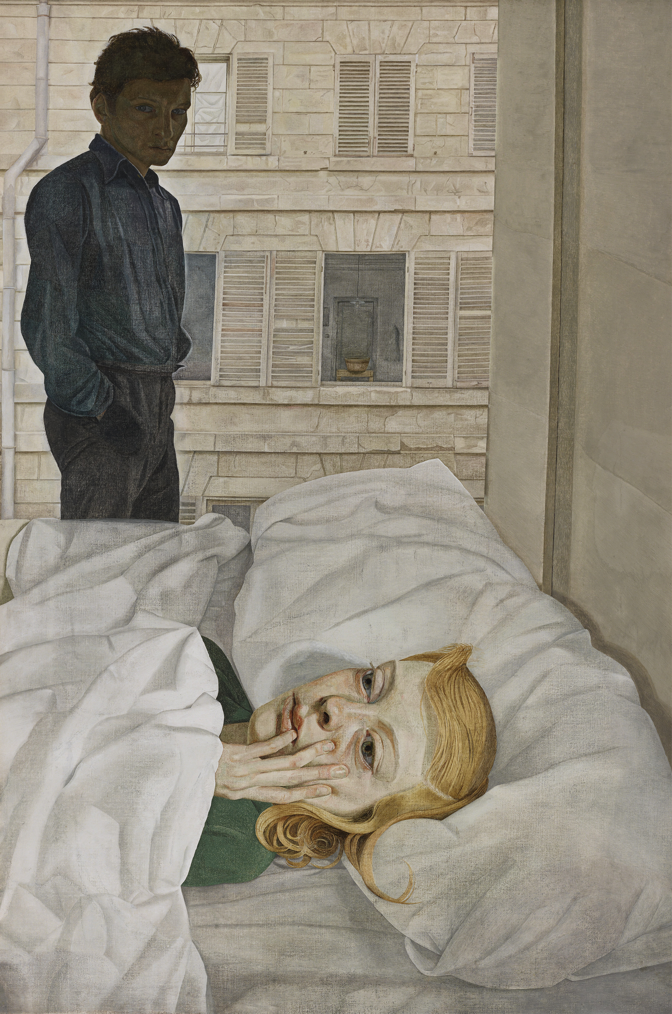 Lucian Freud's "Hotel Bedroom" from 1954.