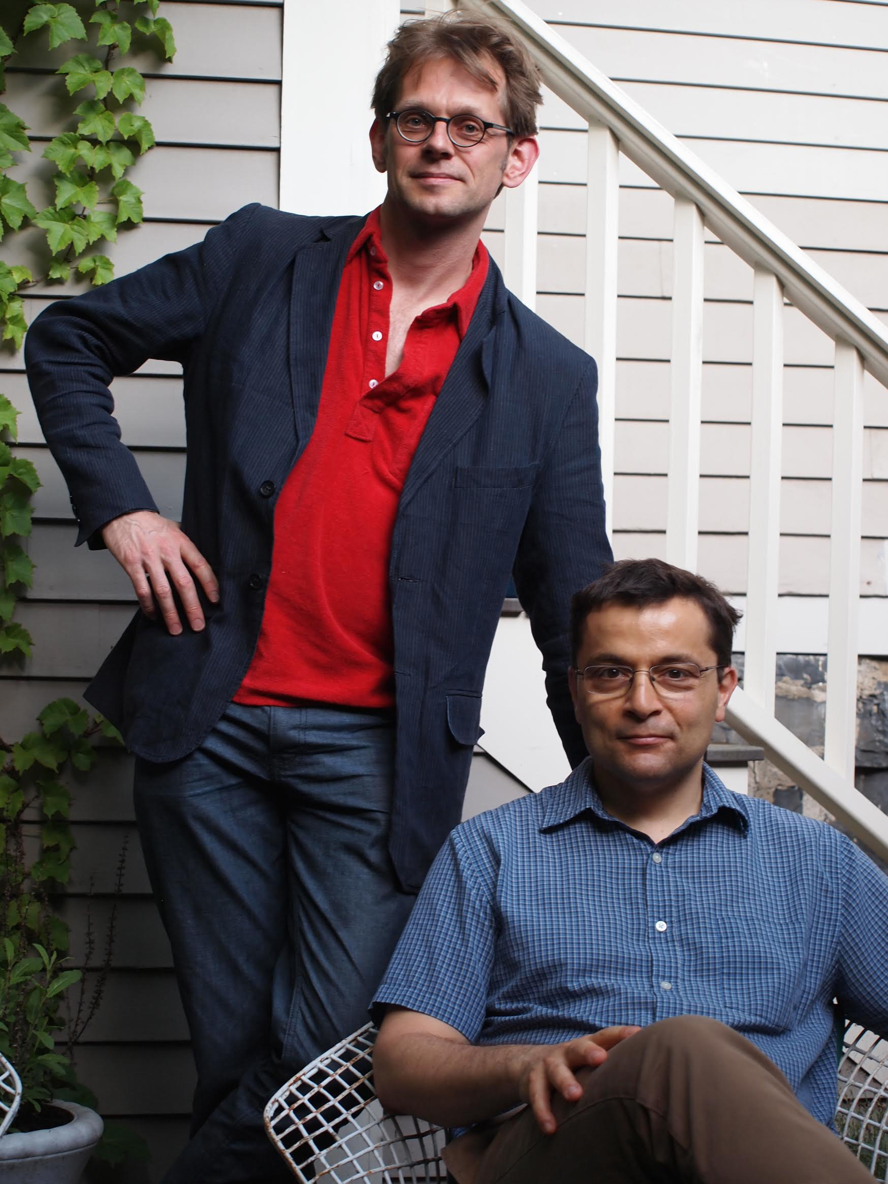 Jorrit Dijkstra and Pandelis Karayorgis (sitting) of Cutout.