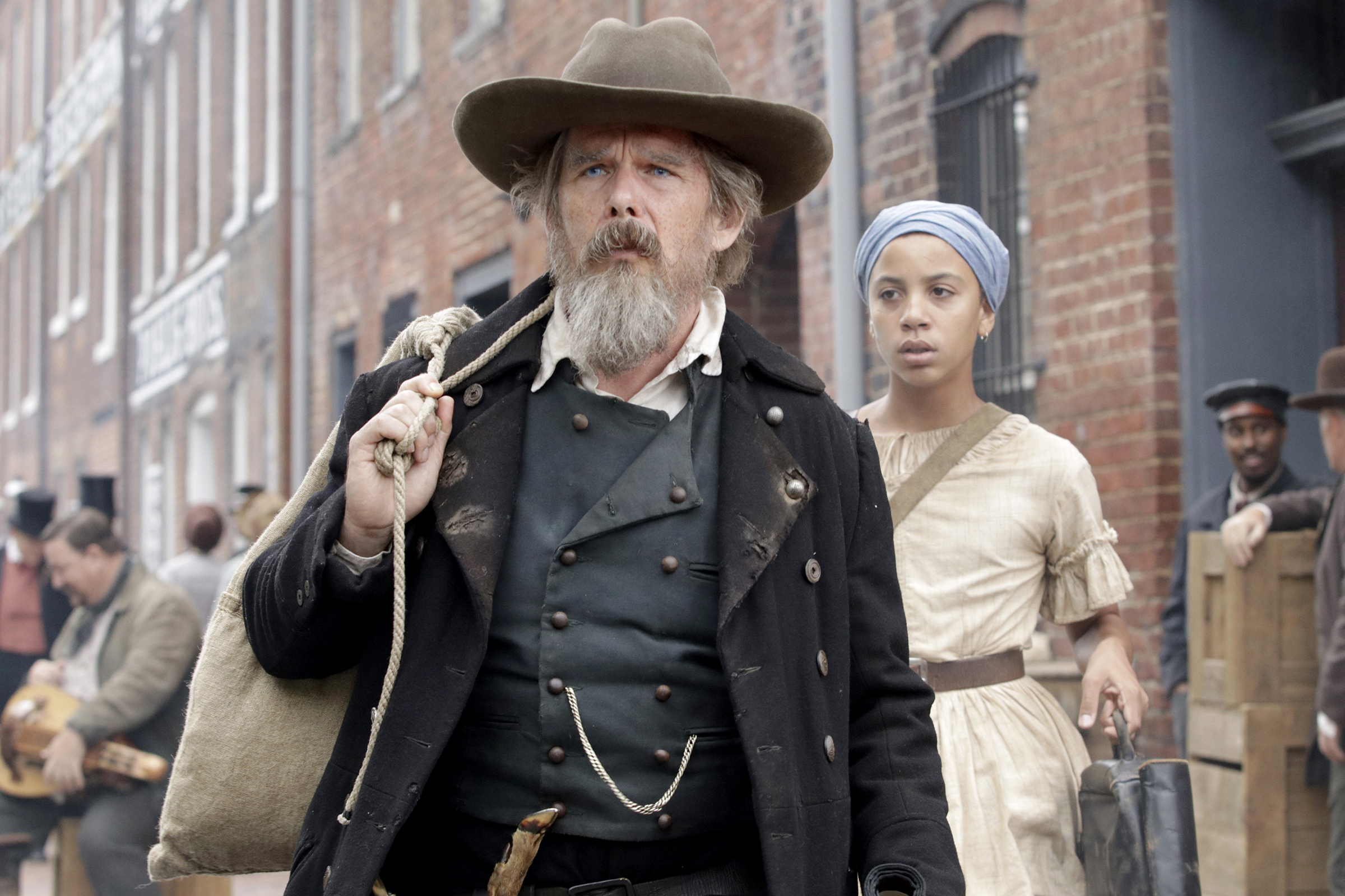 Ethan Hawke stars as John Brown opposite Joshua Caleb Johnson (right) as Onion in "The Good Lord Bird."