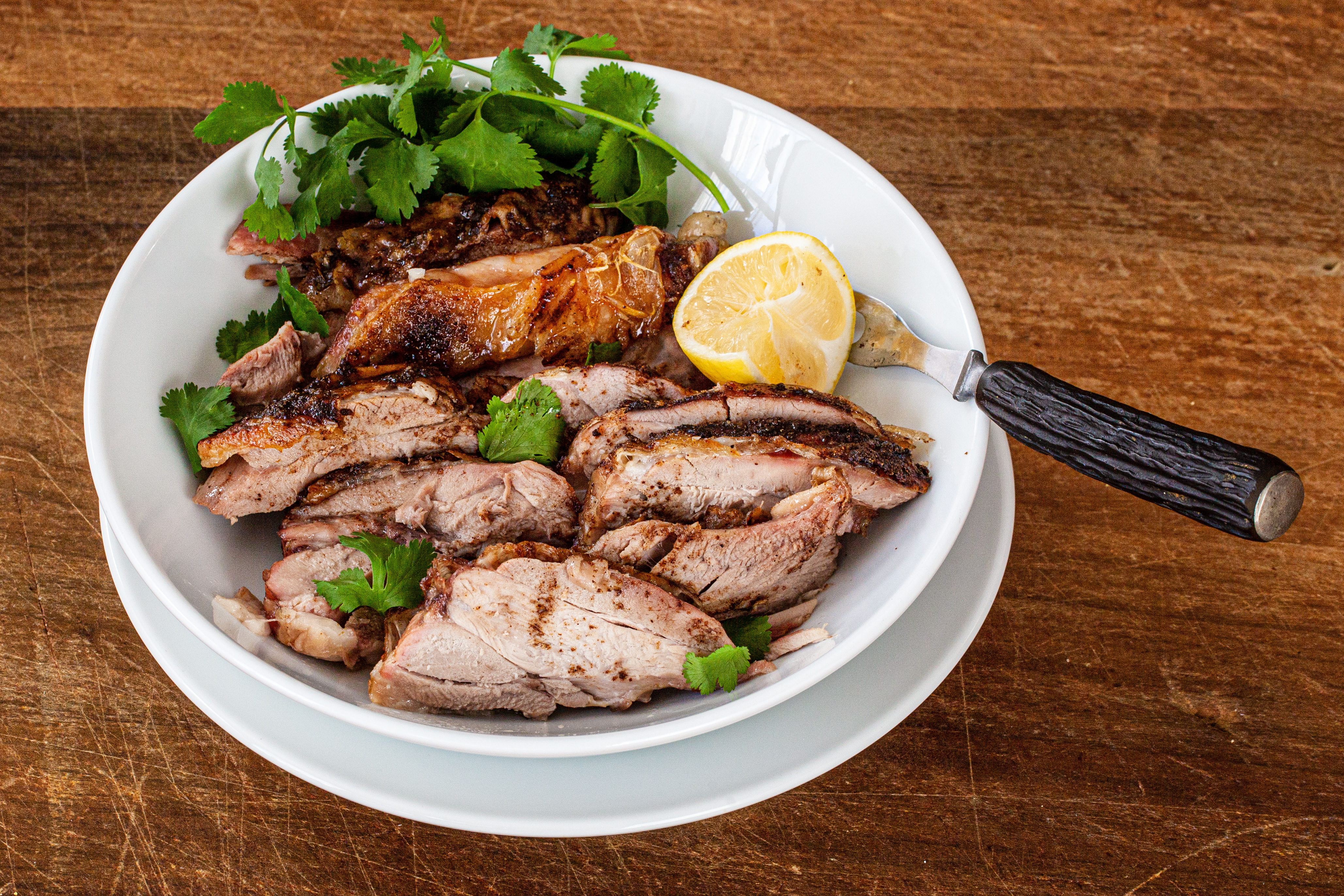 Roast Turkey Thighs with Middle Eastern Spices. Food styling by Sheryl Julian.