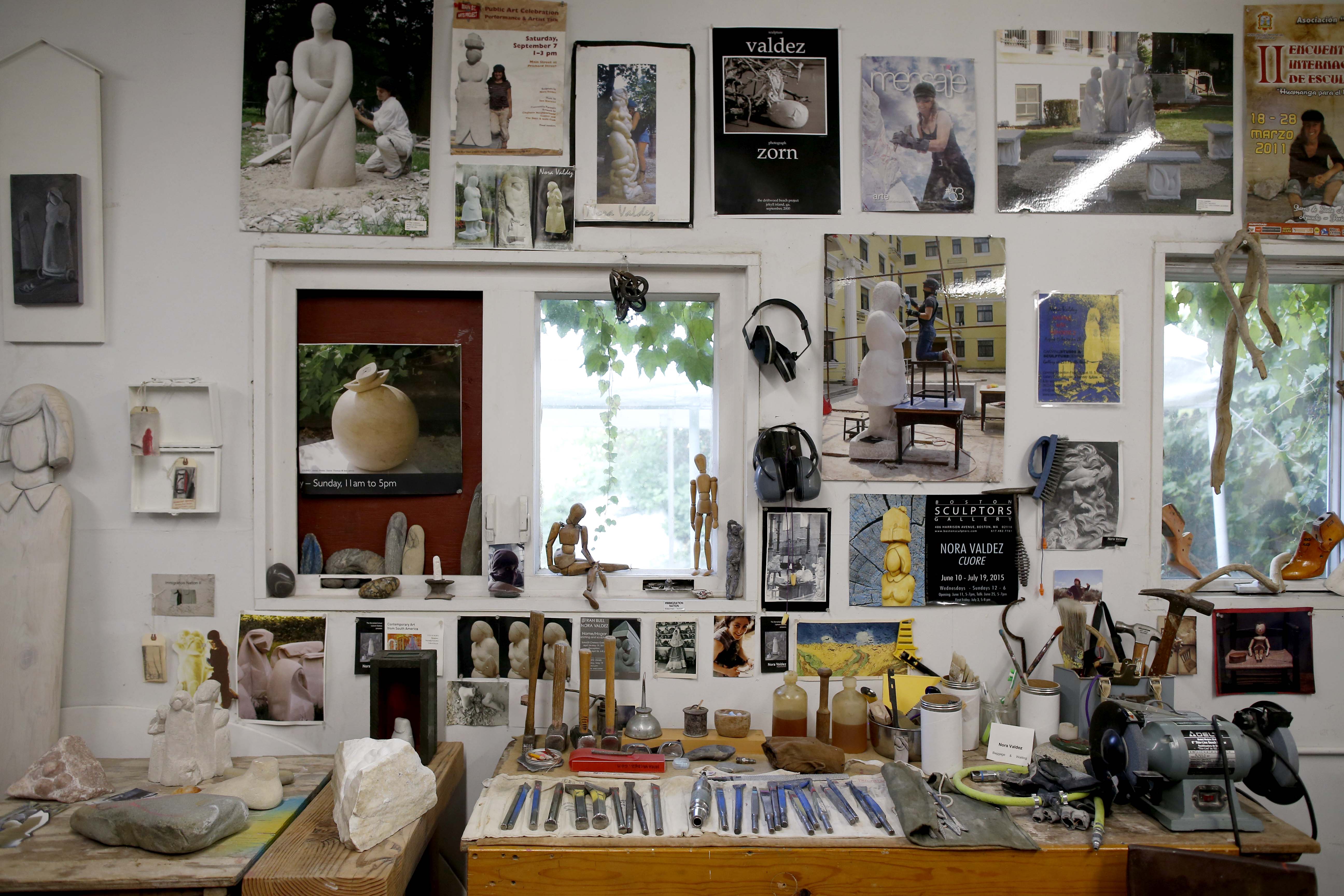 The studio of sculptor Nora Valdez