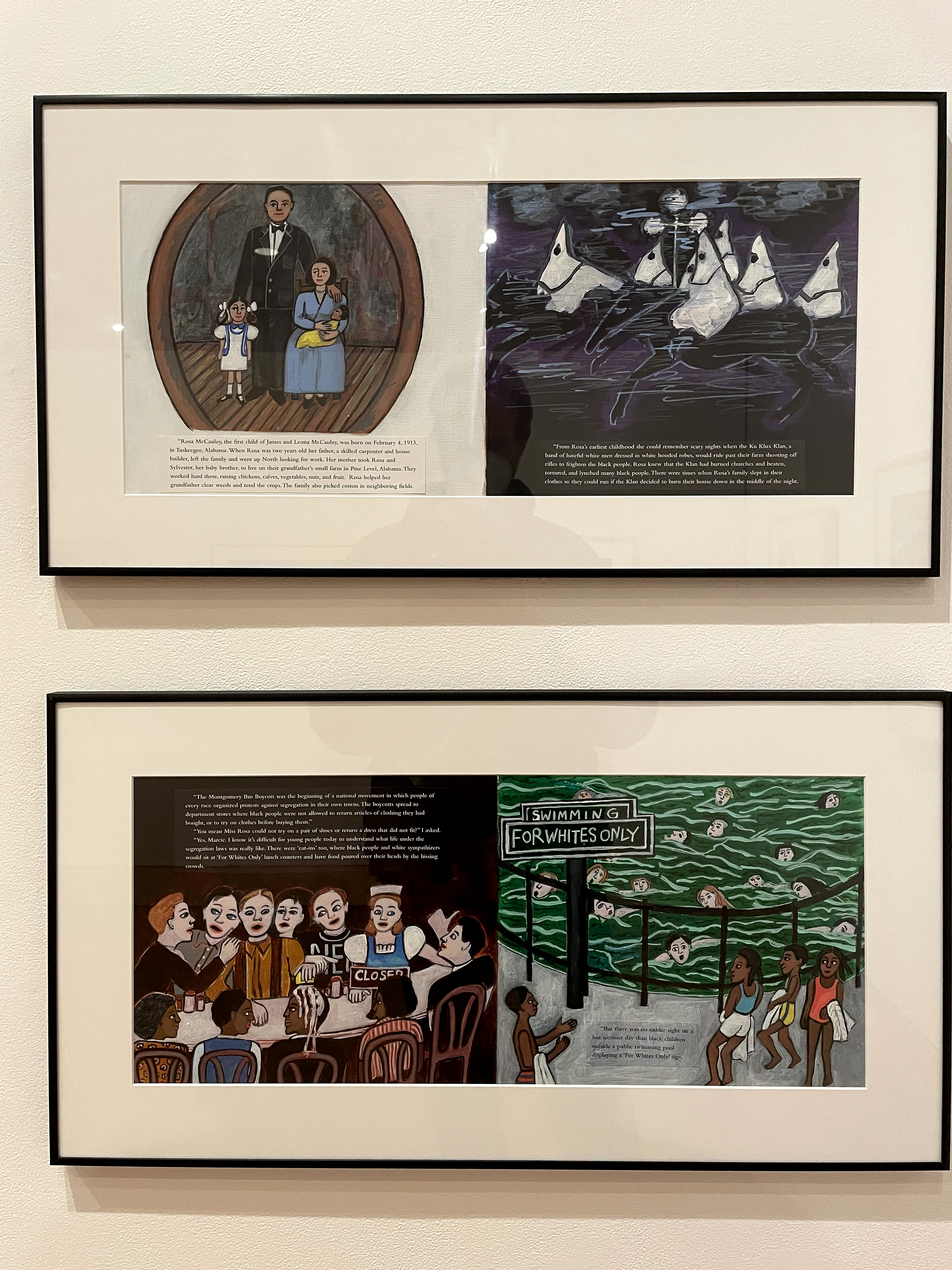 Images from Faith Ringgold's "If A Bus Could Talk," 1999.
