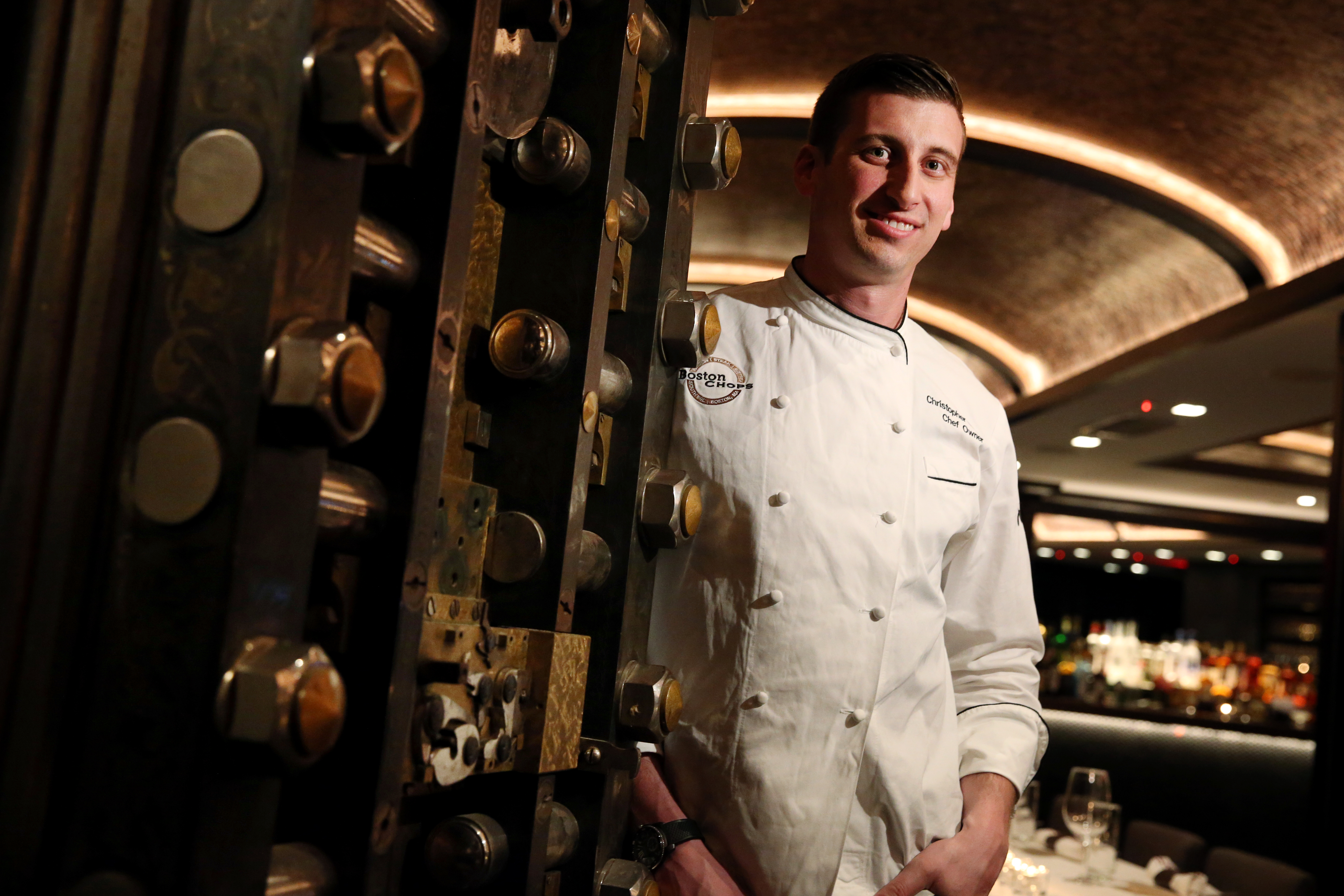 Chef and owner Chris Coombs at Boston Chops in Downtown Crossing in 2018.
