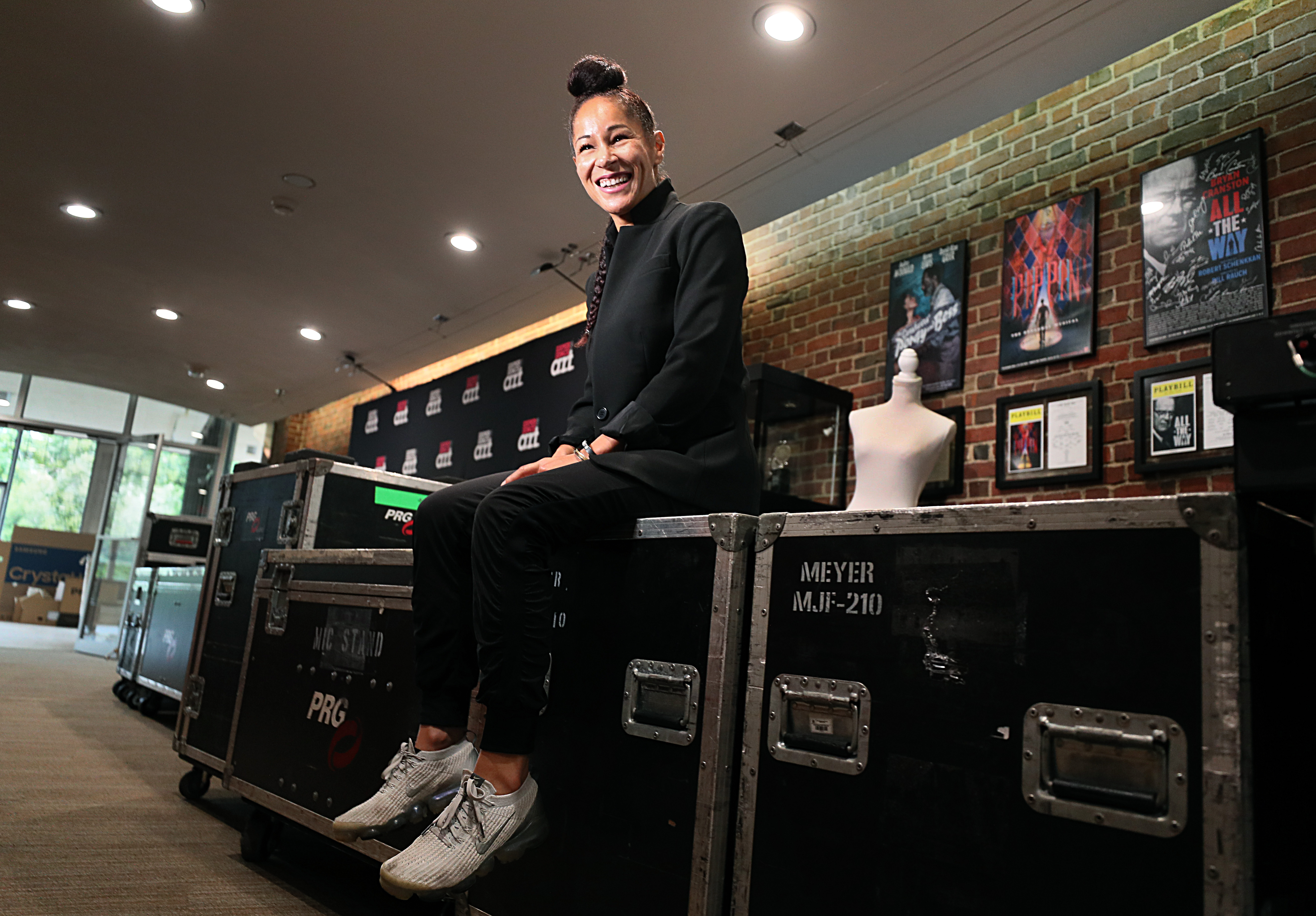 Tap dancer and chorographer Ayodele Casel at the American Repertory Theater's Loeb Drama Center.