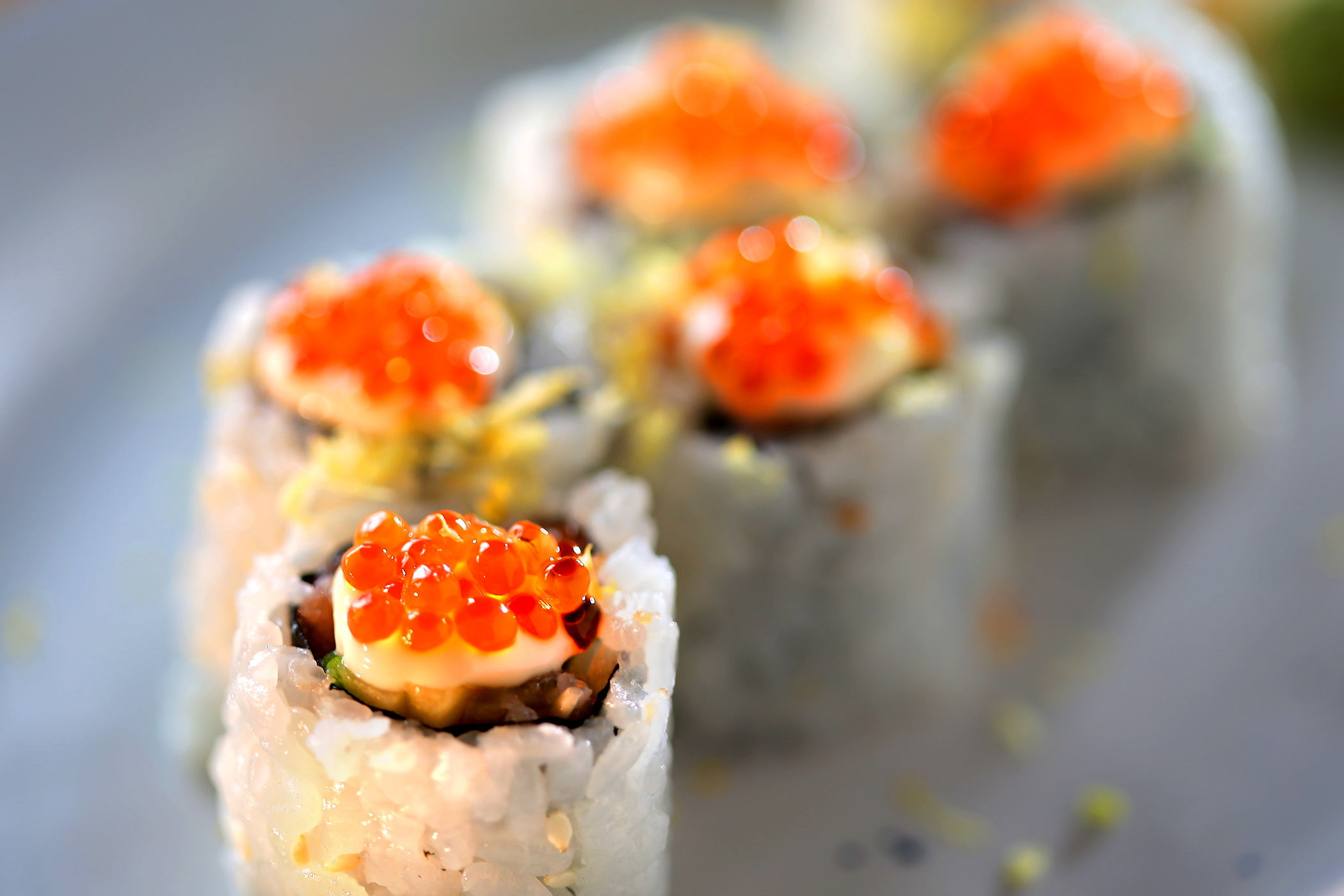 Smoked salmon rolls at Mr. Roni Cups.
