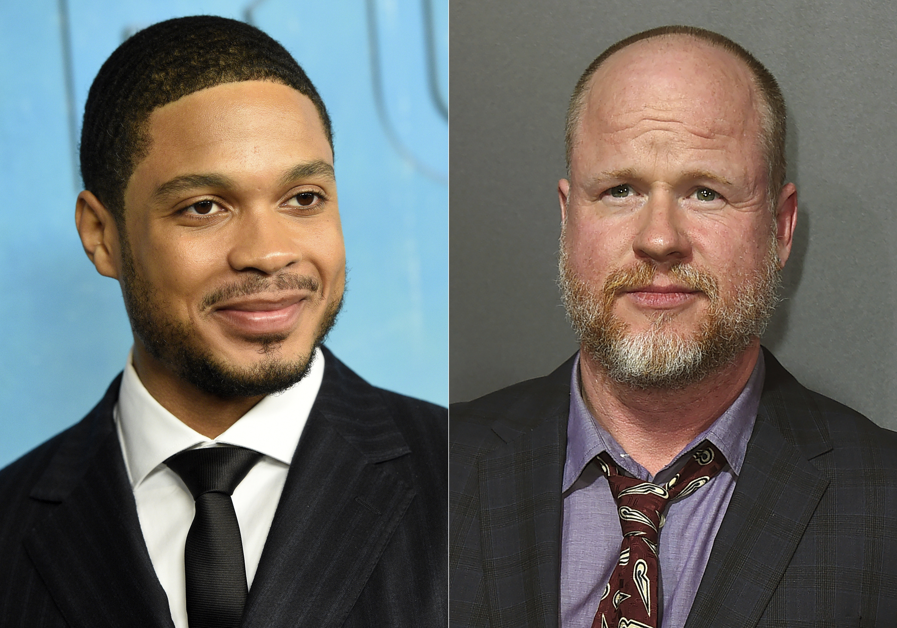 Actor Ray Fisher, left, in 2019, and director Joss Whedon in 2018.