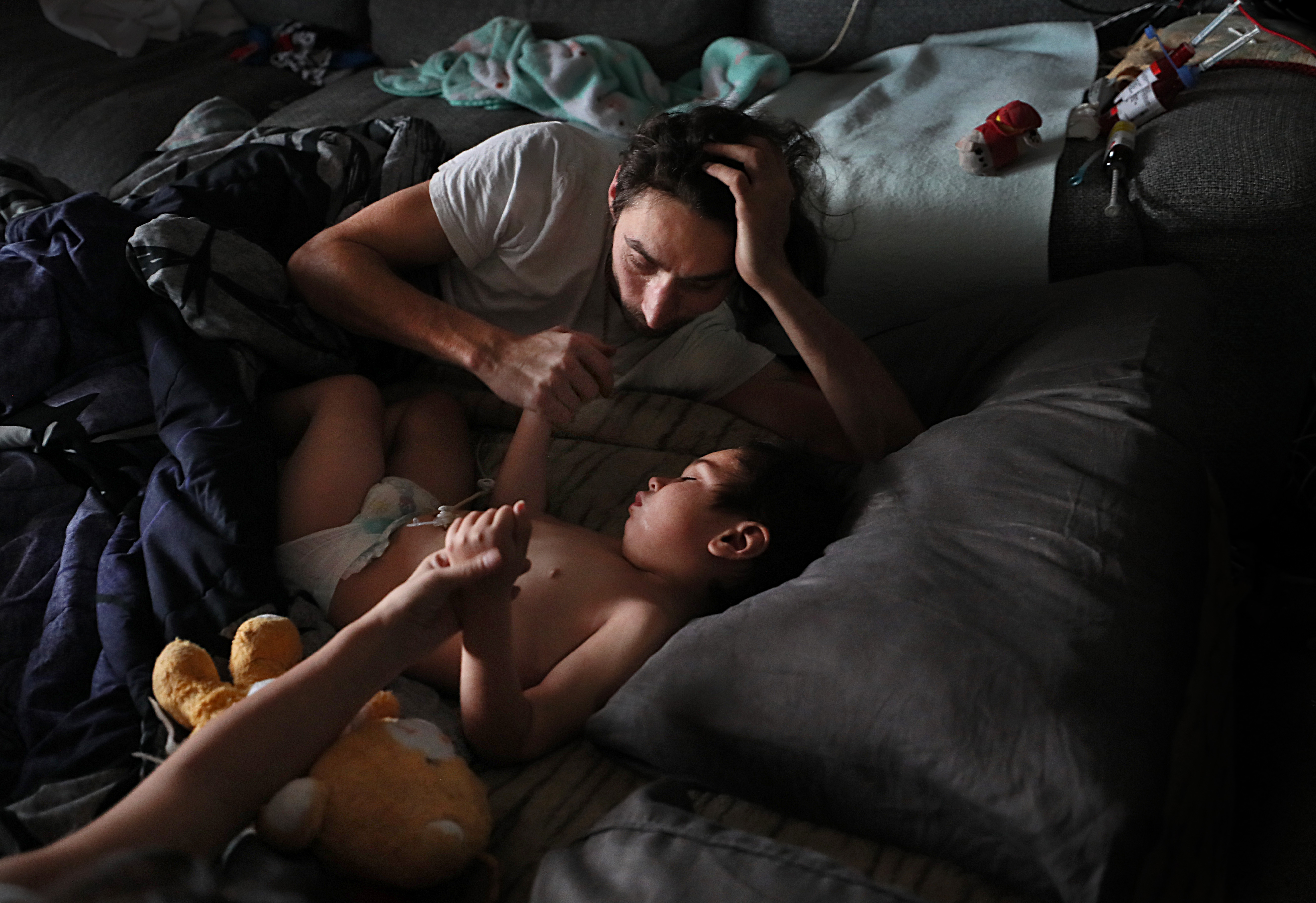 Nathan and Karla slept with their son Lucas Parker, on a mattress in their living room because of his medically fragile condition. He’s one the vast majority of E. coli poisoning victims uncounted by the CDC.