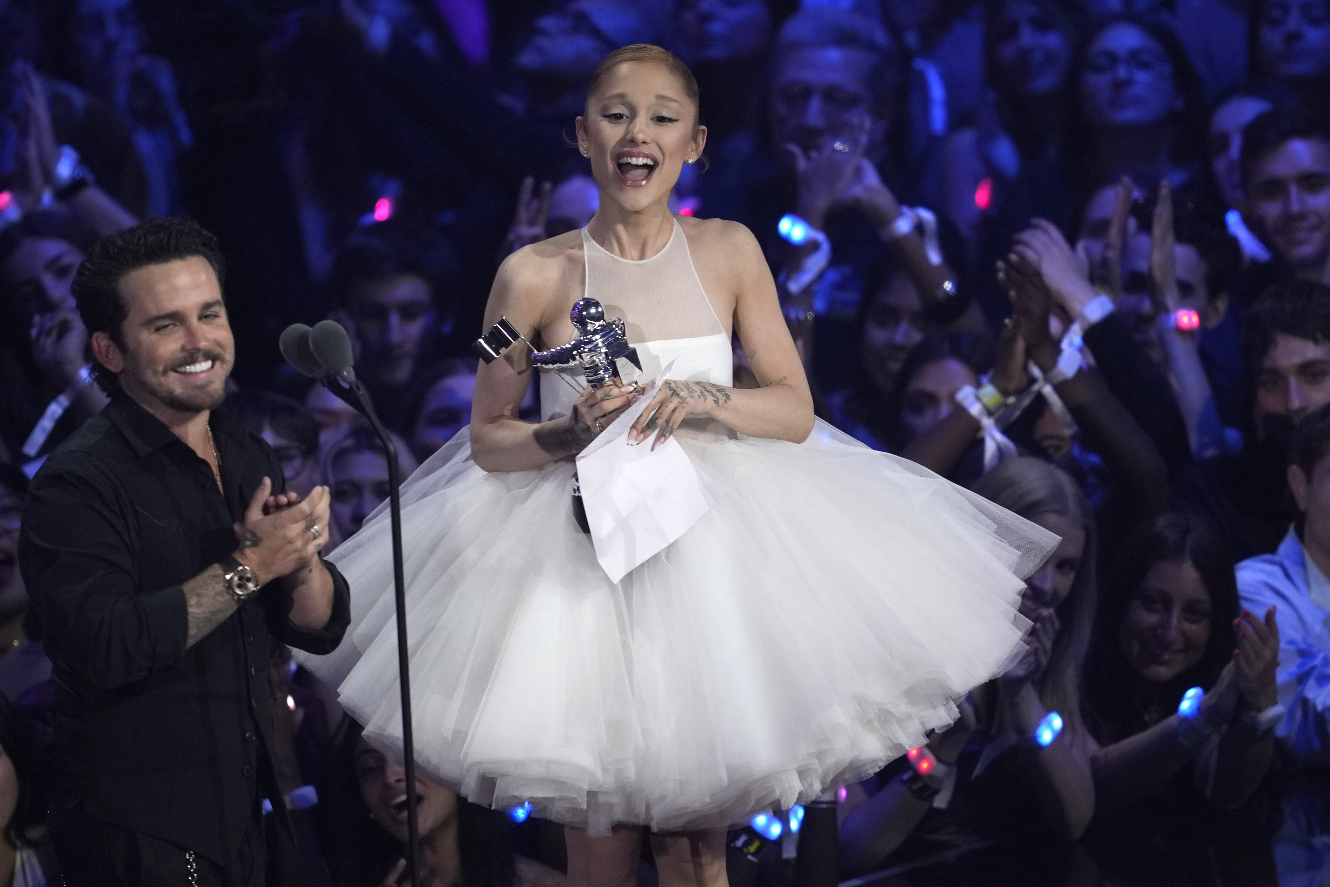 Ariana Grande and Lady Gaga shine at the MTV VMAs with wins and  performances - The Boston Globe