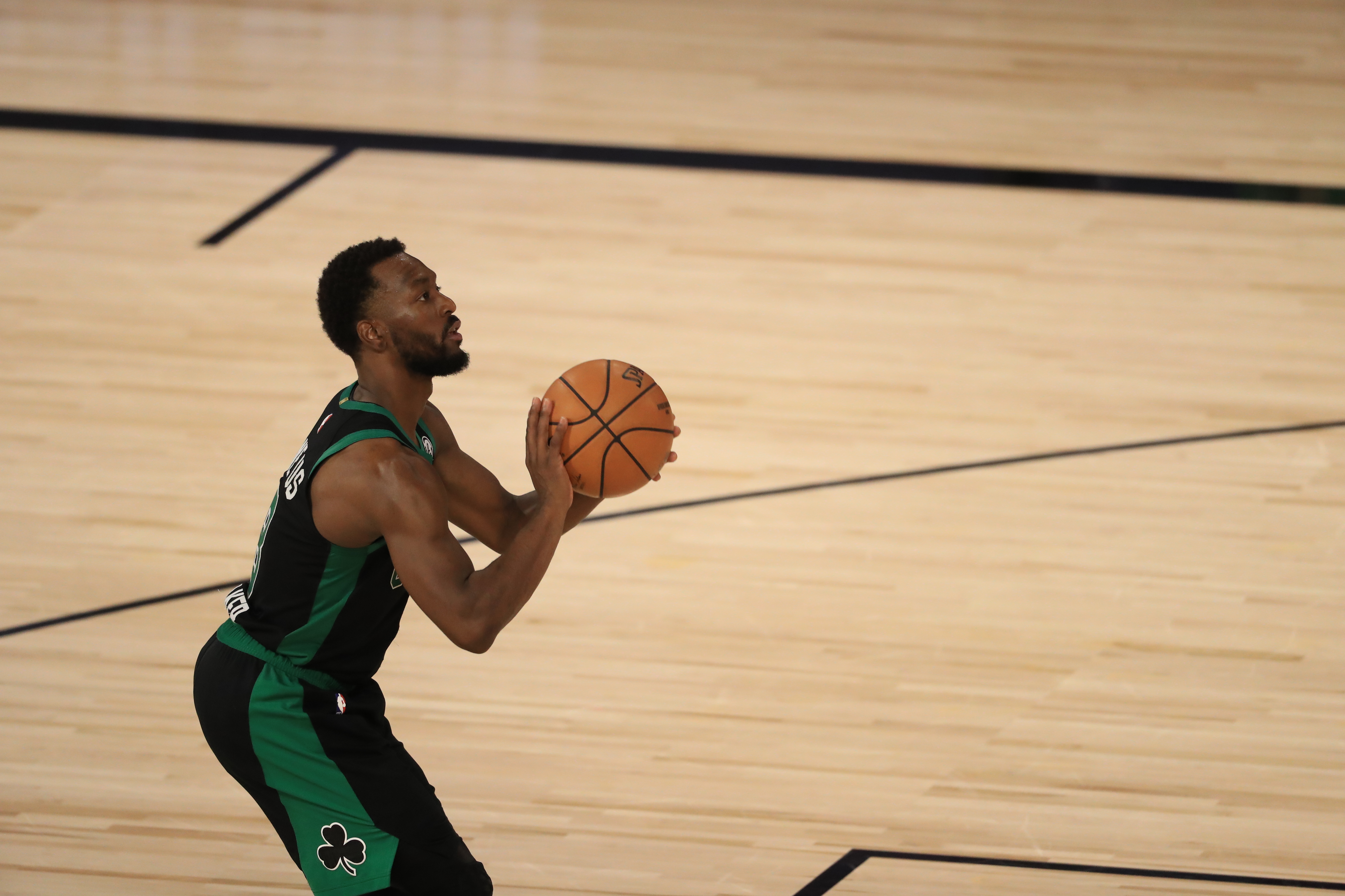Kemba Walker shoots during the fourth quarter of Monday's game.