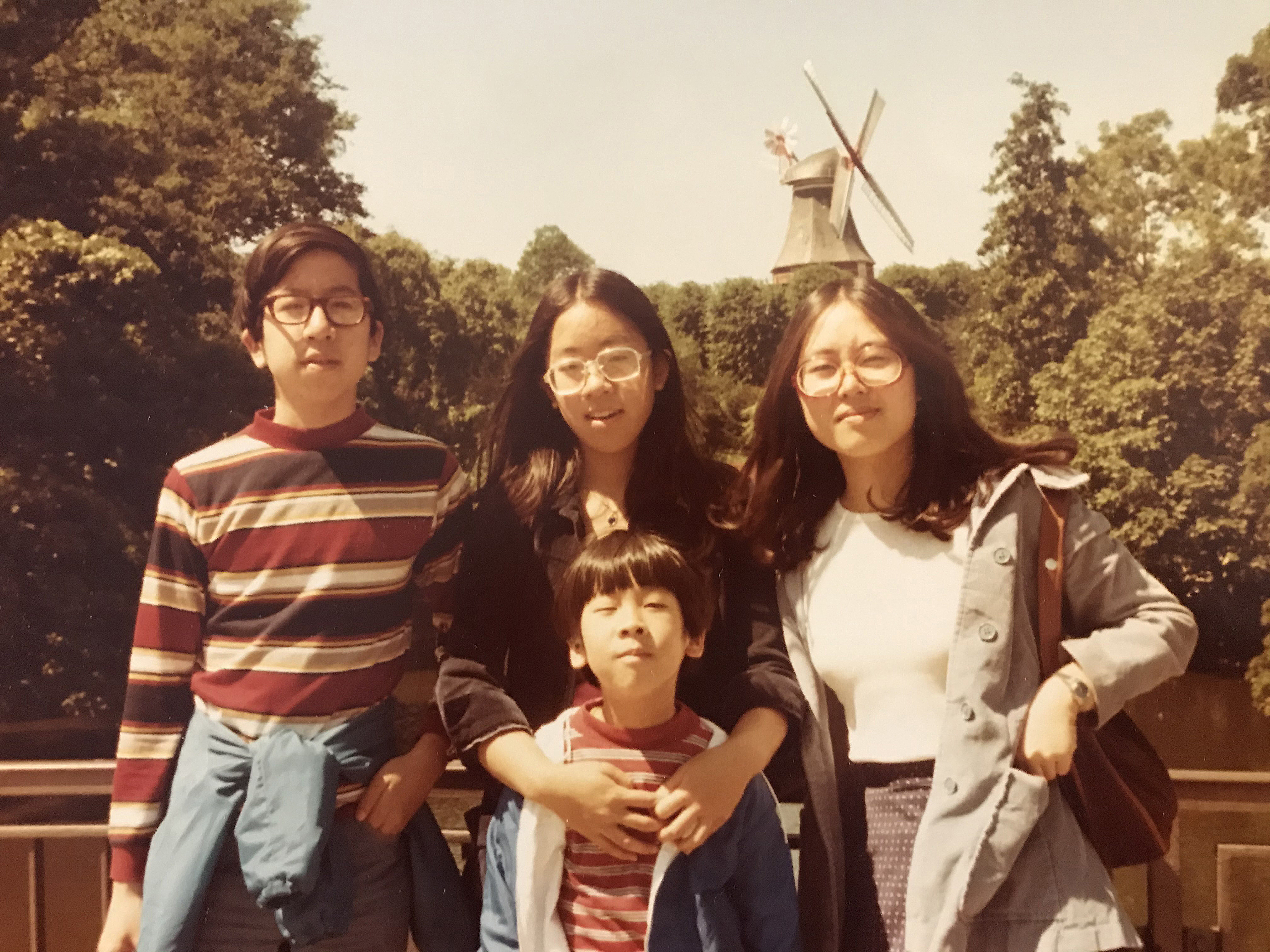 Thomas and Margaret Huang's children, including the author in the front row, in the late 1970s.