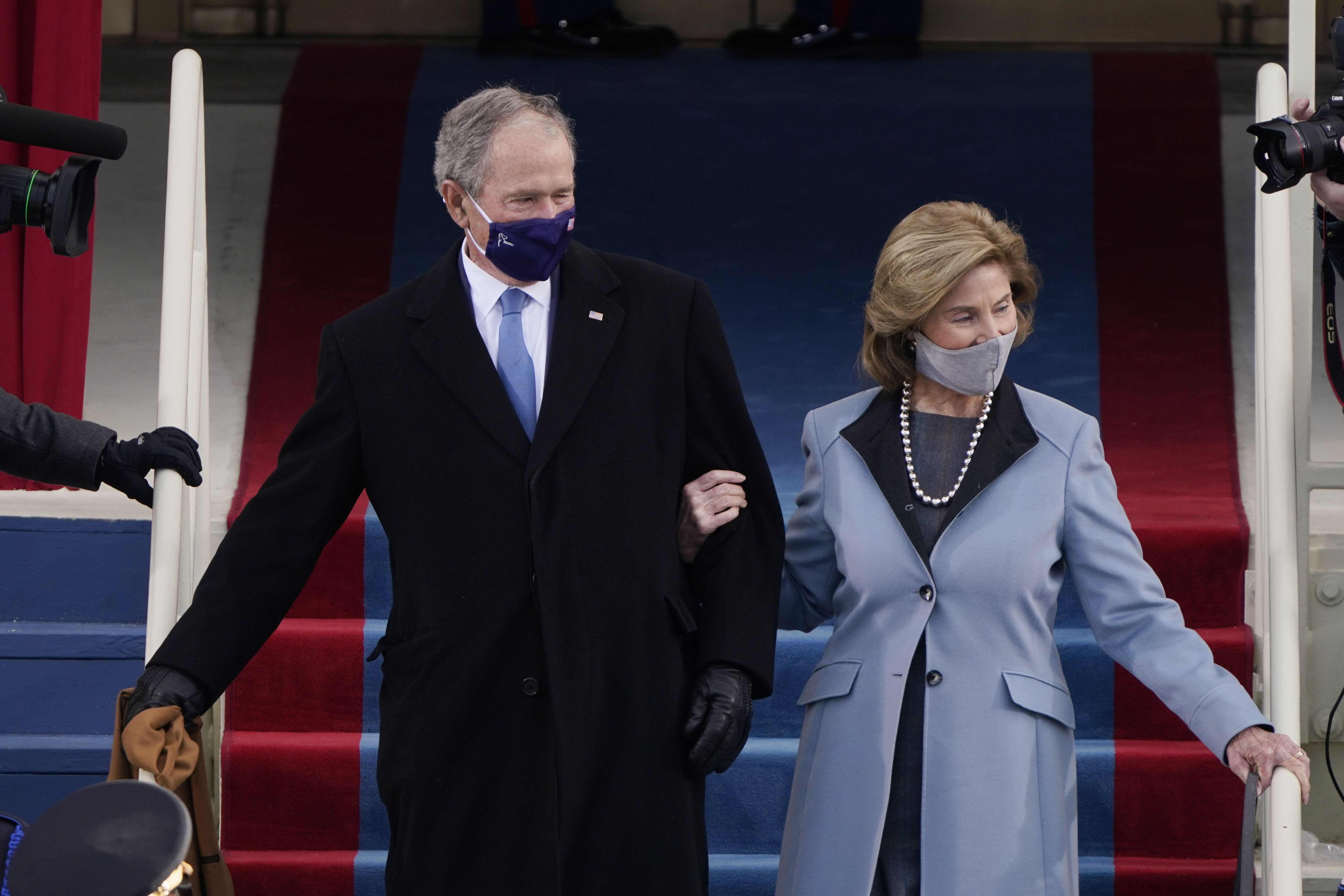 Former President George W. Bush and his wife Laura.