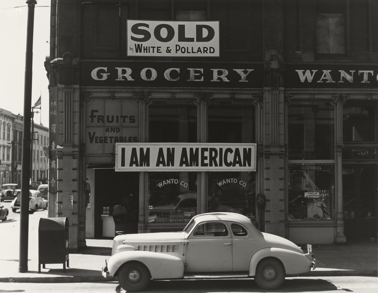 Dorothea Lange, "Japanese-American owned grocery store, Oakland, California,
March 1942"