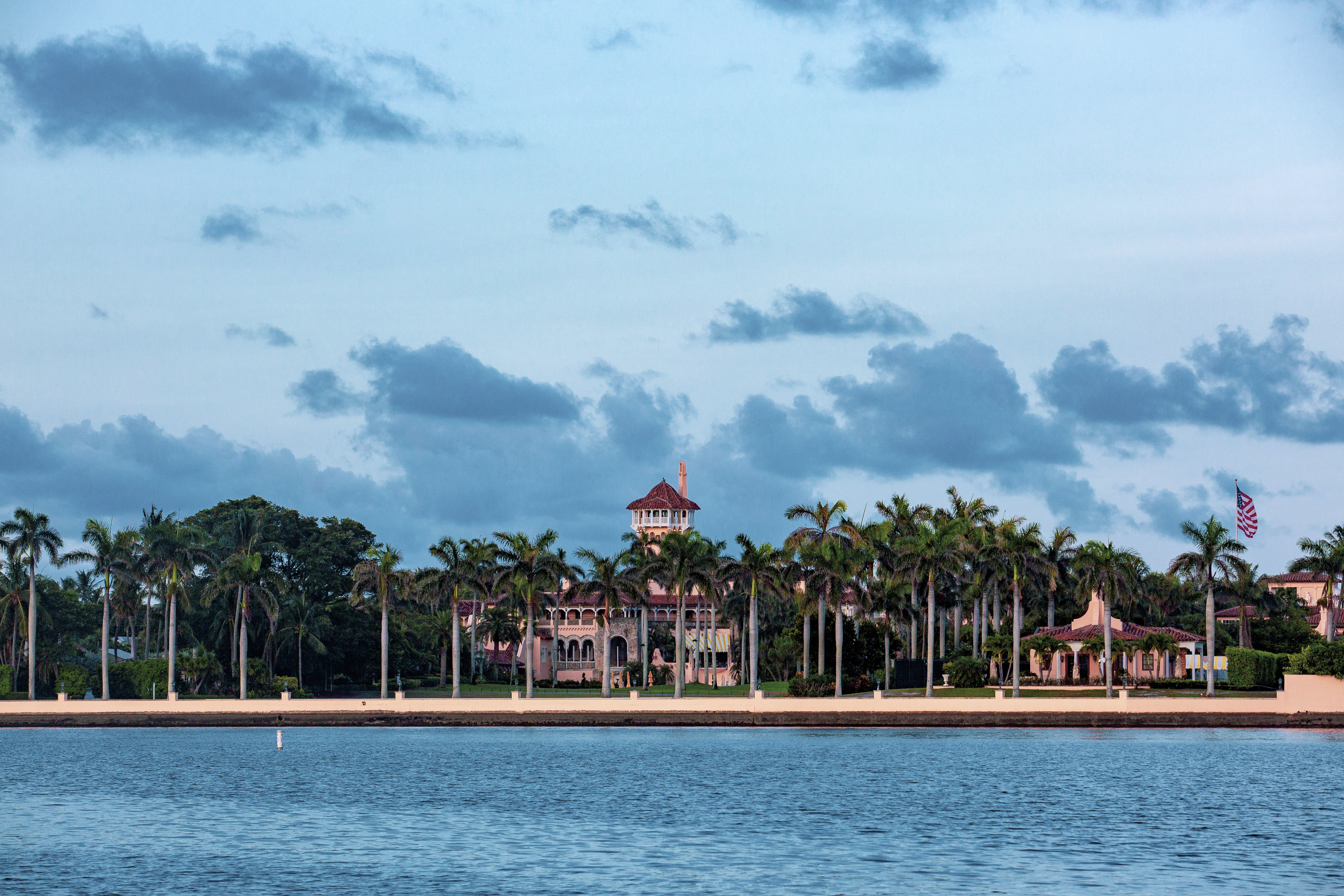 A view across an intracoastal waterway of President Trump’s Mar-a-Lago estate in Palm Beach, Fla., June 26, 2020.