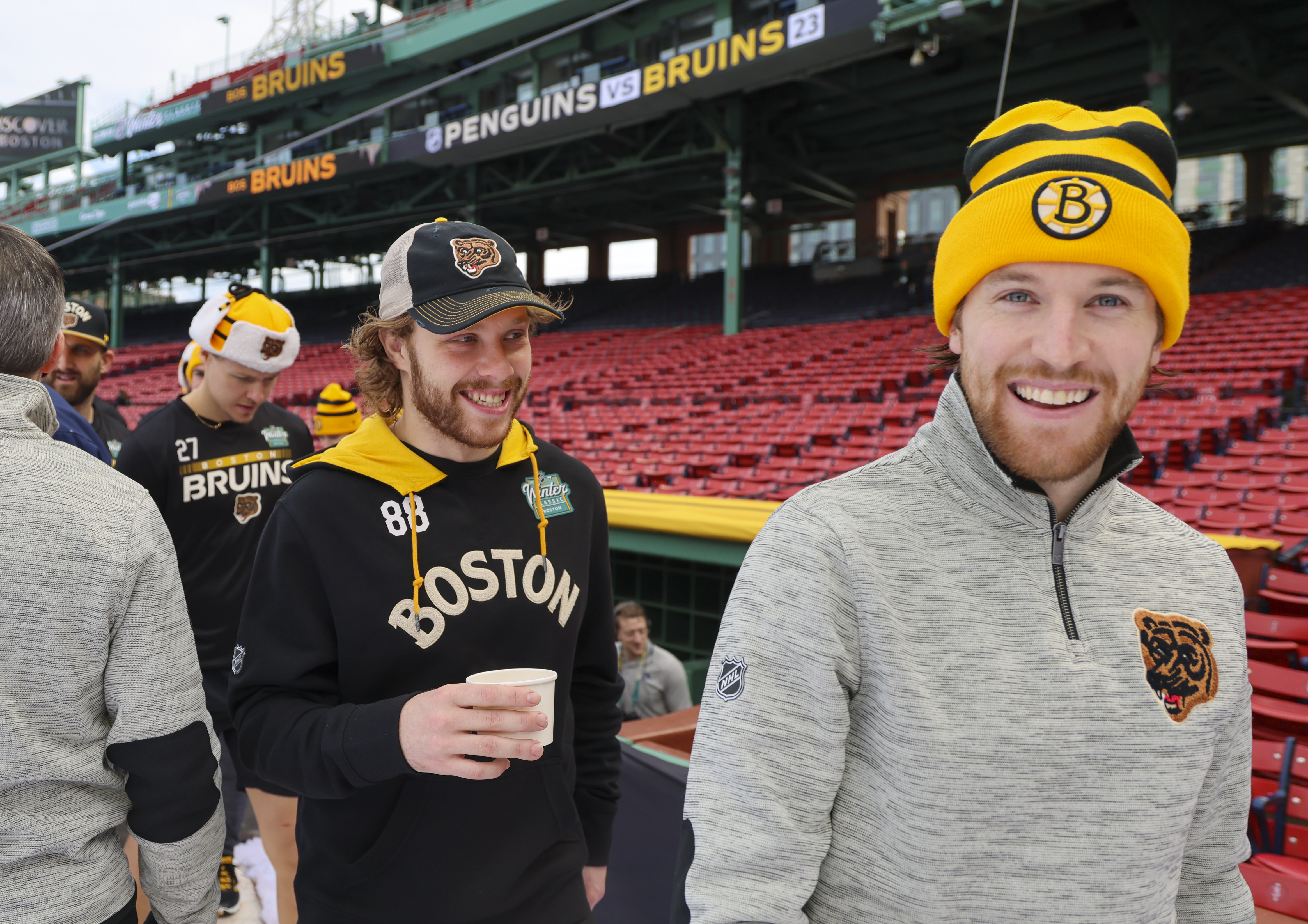 bruins dressed as red sox