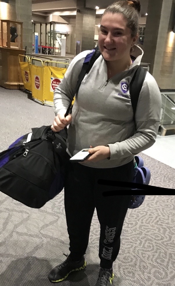 Grace Rett's mother, Mary Jo, took this photo of her daughter at T.F. Green Airport the day before Grace died.
