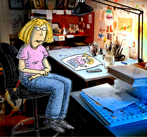 New Yorker cartoonist Roz Chast is among the authors to support the BPL's online auction