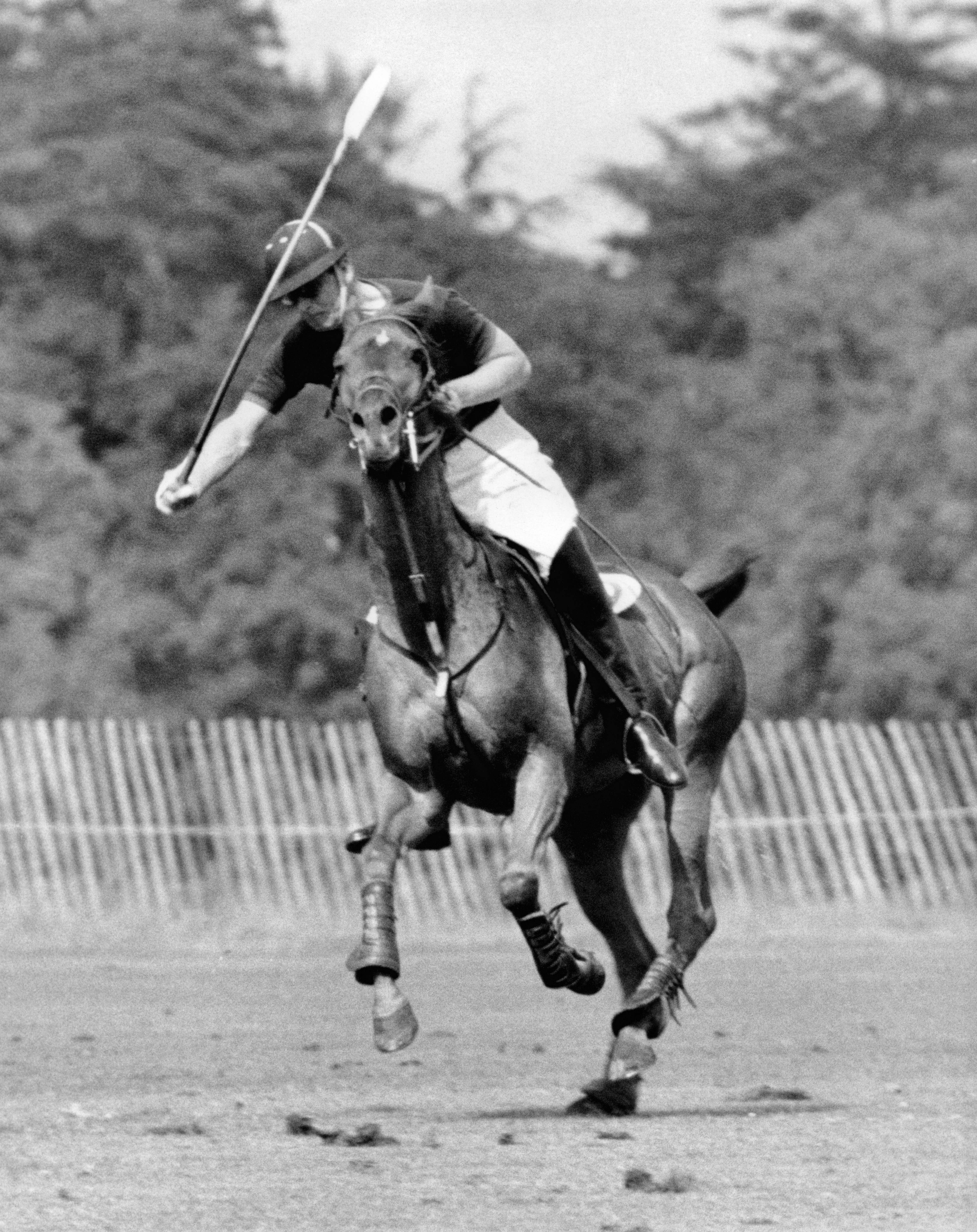Prince Philip when he played polo for the Windsor Park Team at Smith's lawn, Windsor Park, on June 15, 1964.