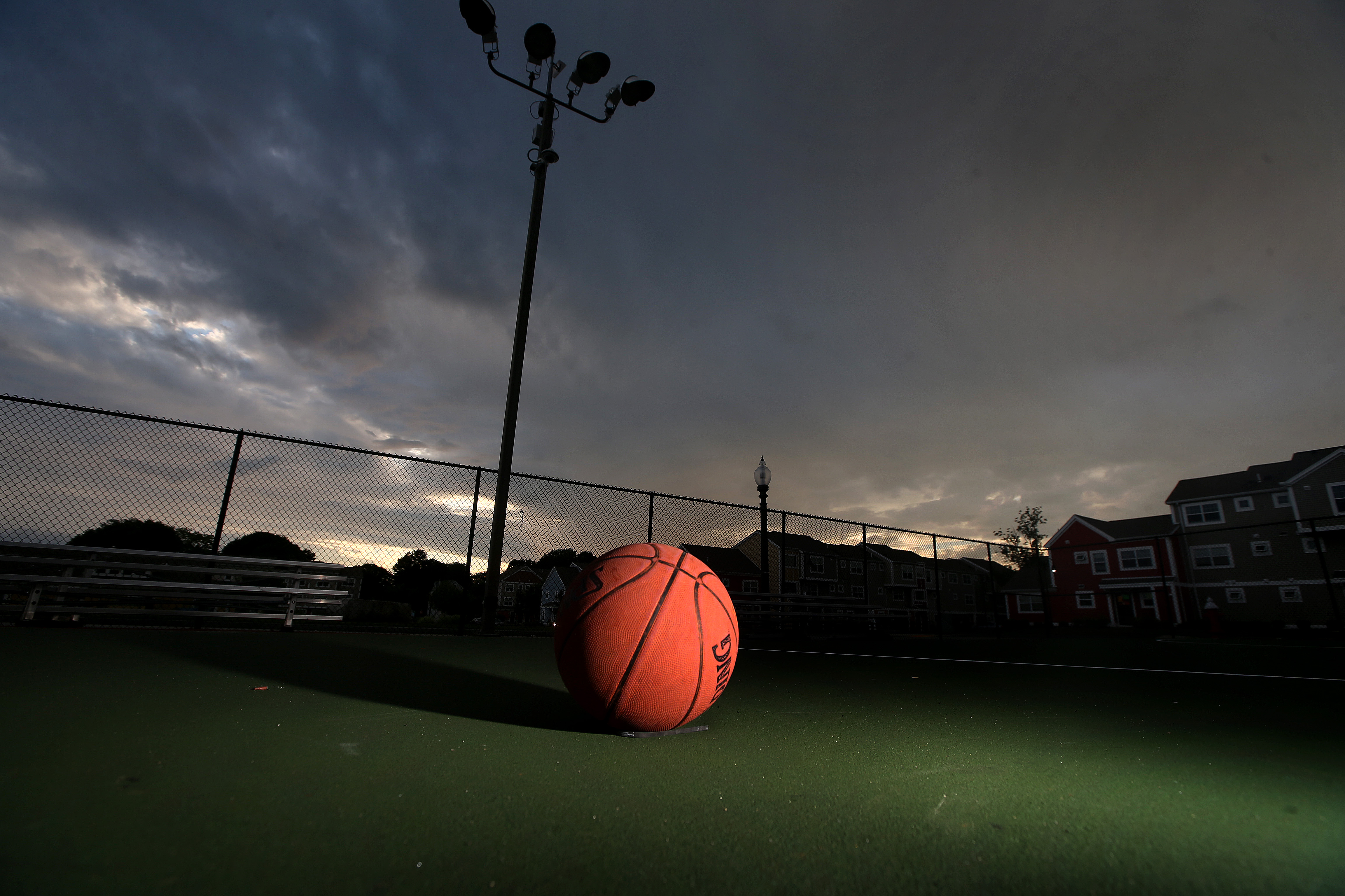 Gracia was standing near the bleachers at this basketball court when his image was captured by a surveillance camera.